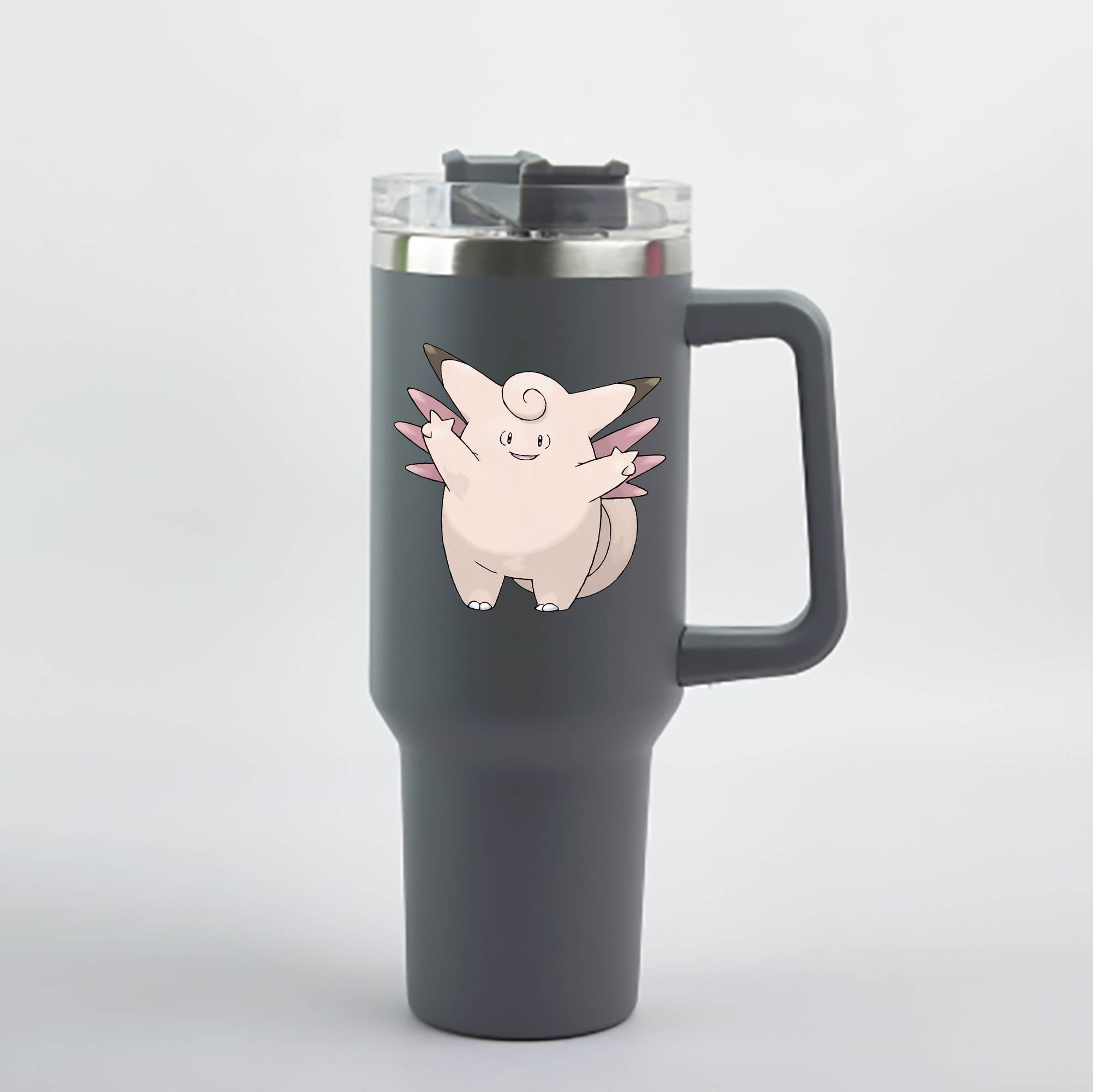 （画像用） ポケットモンスター Pokémon 1200mL車用タンブラー - クリスタルステッカー（プラスチックストロー付き）
