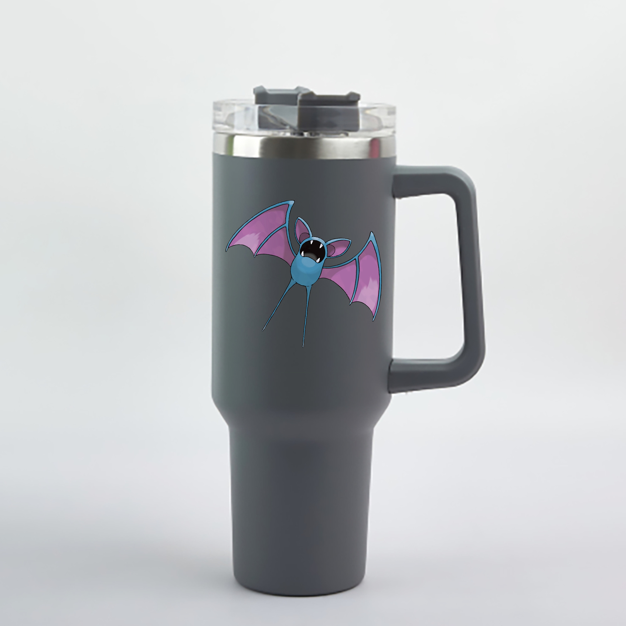 （画像用） ポケットモンスター Pokémon 1200mL車用タンブラー - クリスタルステッカー（プラスチックストロー付き）