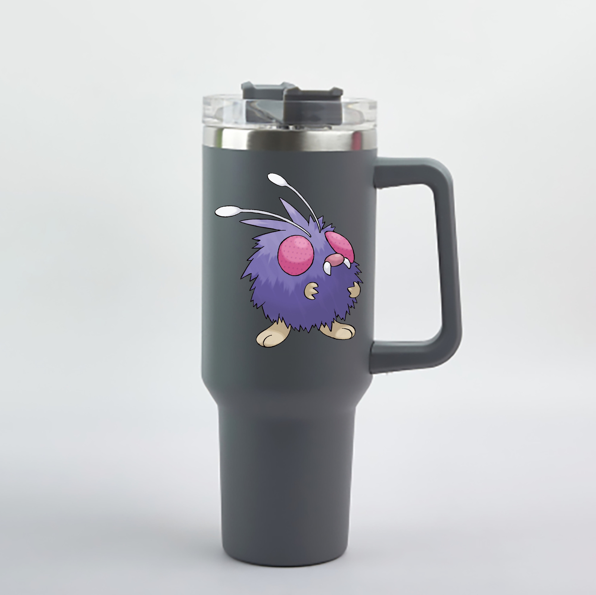 （画像用） ポケットモンスター Pokémon 1200mL車用タンブラー - クリスタルステッカー（プラスチックストロー付き）