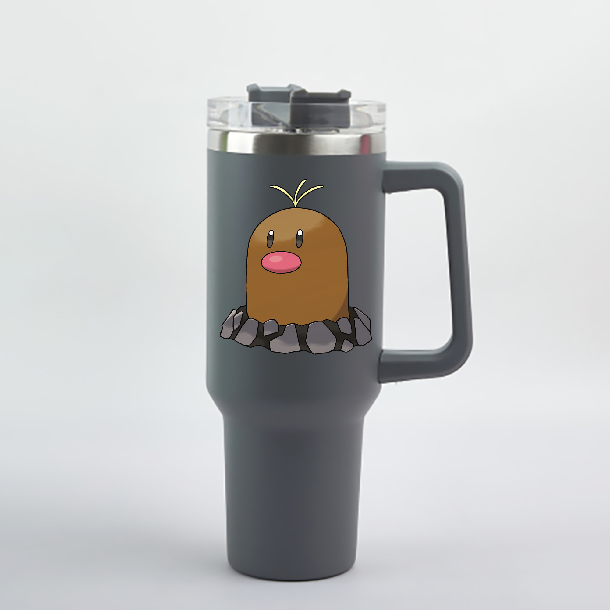 （画像用） ポケットモンスター Pokémon 1200mL車用タンブラー - クリスタルステッカー（プラスチックストロー付き）