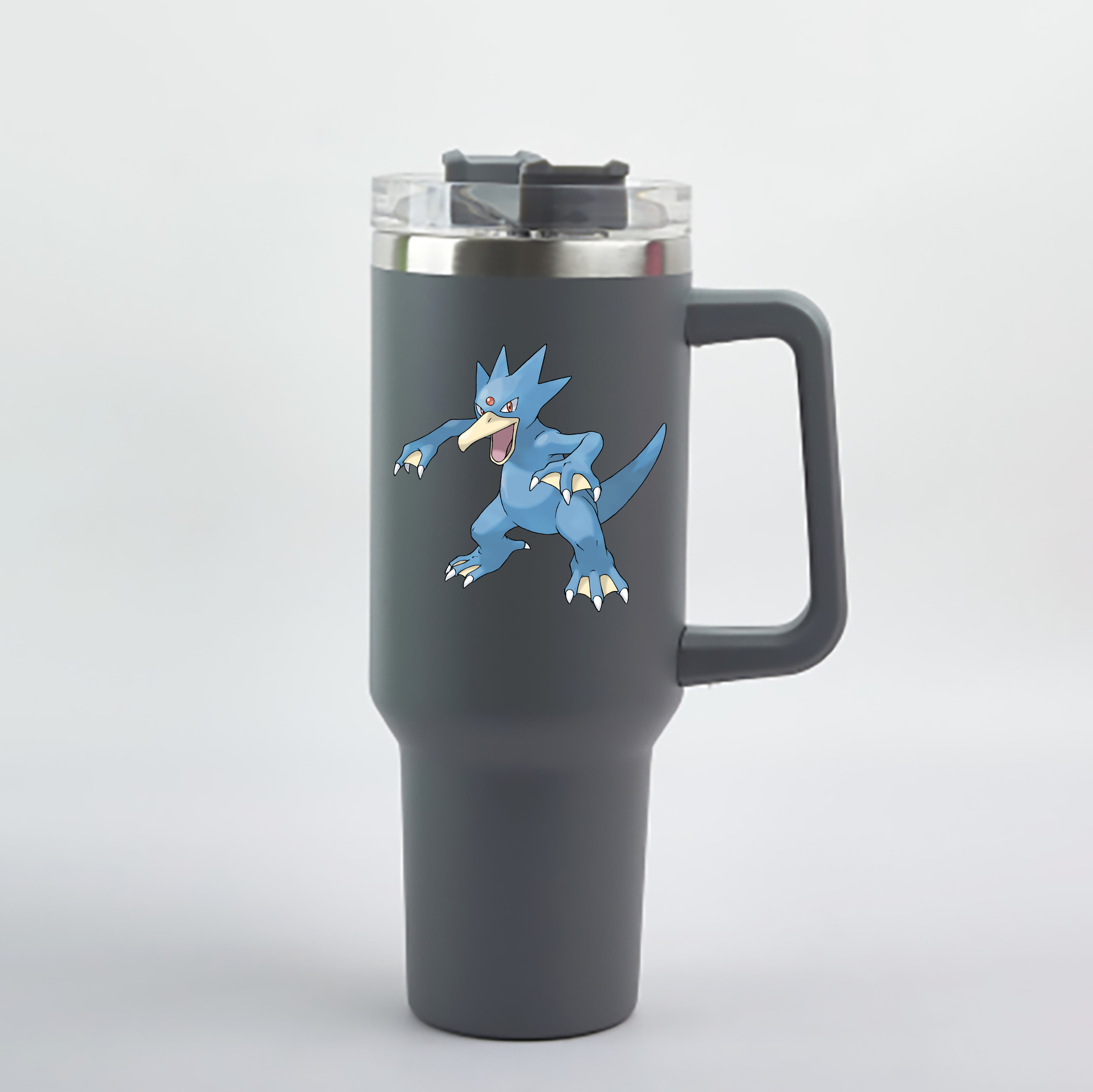（画像用） ポケットモンスター Pokémon 1200mL車用タンブラー - クリスタルステッカー（プラスチックストロー付き）
