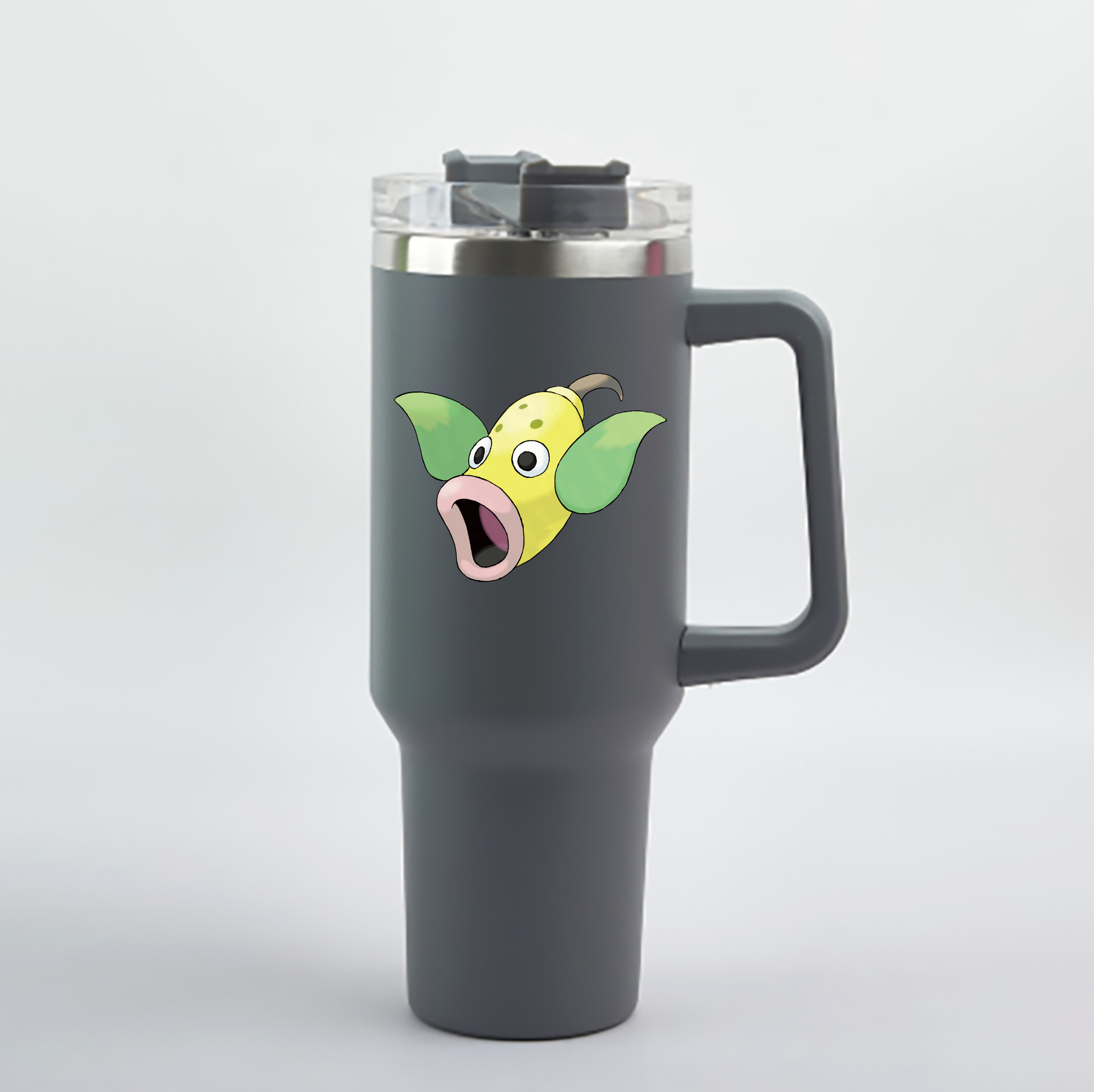 （画像用） ポケットモンスター Pokémon 1200mL車用タンブラー - クリスタルステッカー（プラスチックストロー付き）
