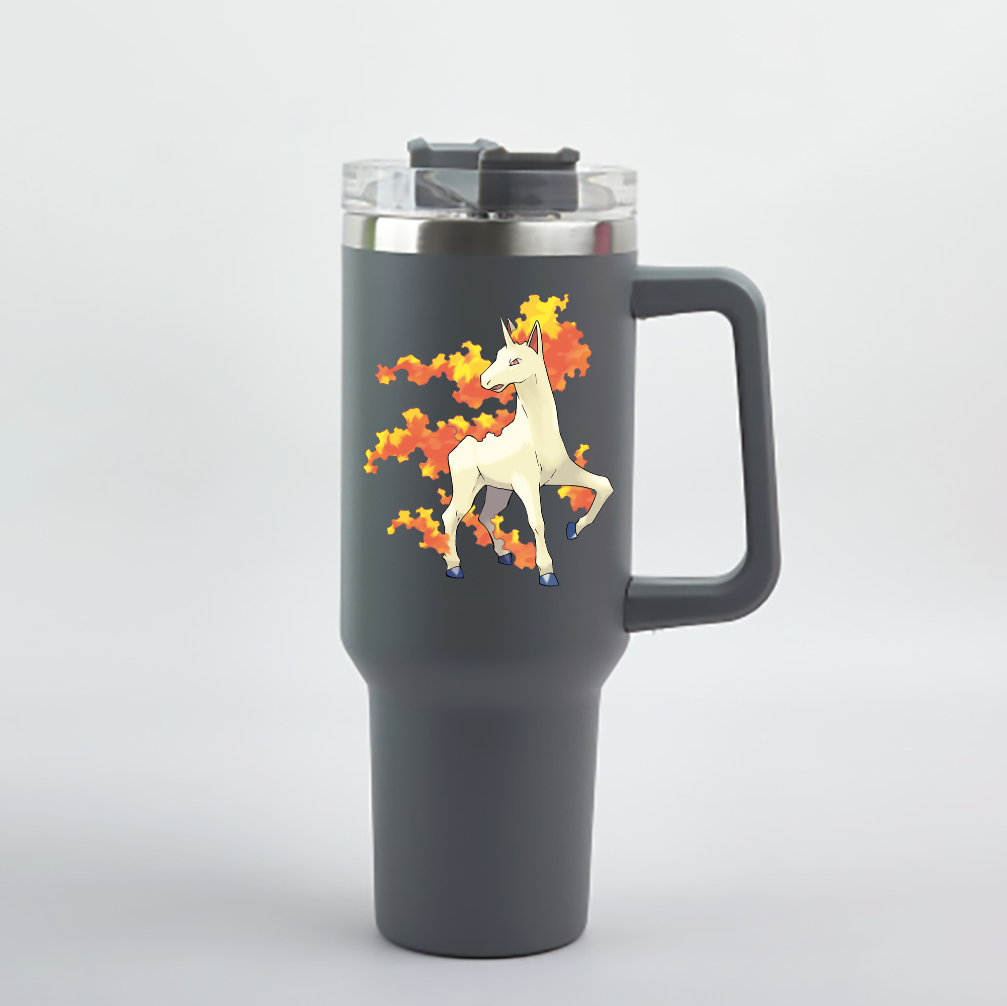 （画像用） ポケットモンスター Pokémon 1200mL車用タンブラー - クリスタルステッカー（プラスチックストロー付き）