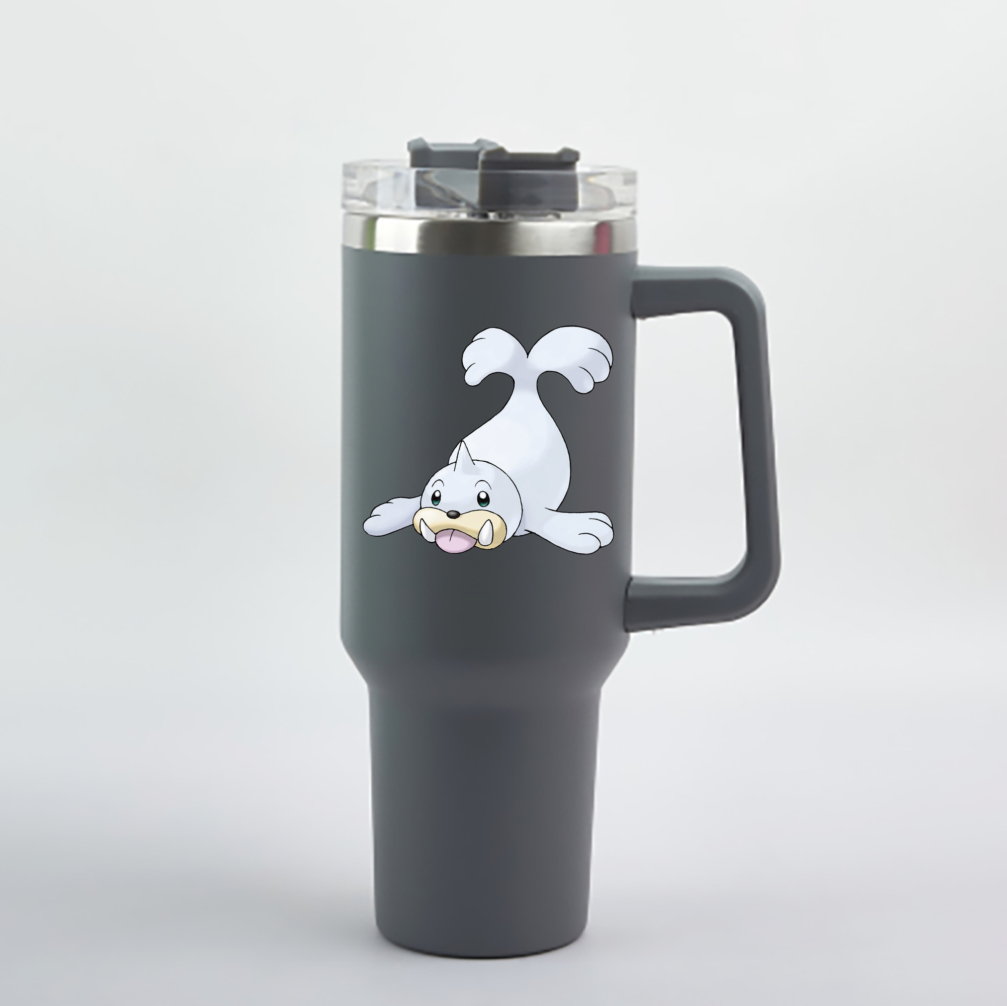 （画像用） ポケットモンスター Pokémon 1200mL車用タンブラー - クリスタルステッカー（プラスチックストロー付き）