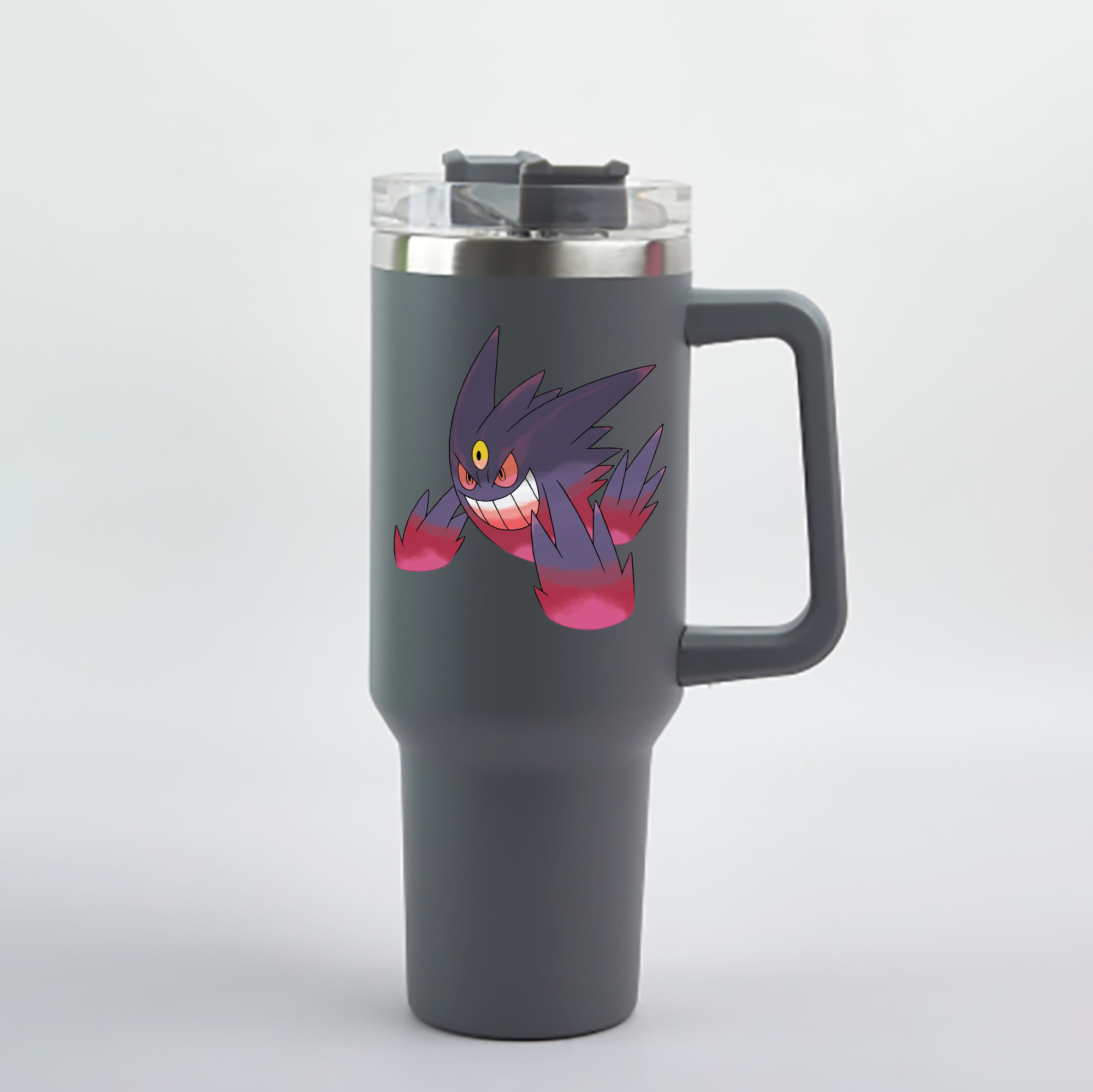 （画像用） ポケットモンスター Pokémon 1200mL車用タンブラー - クリスタルステッカー（プラスチックストロー付き）