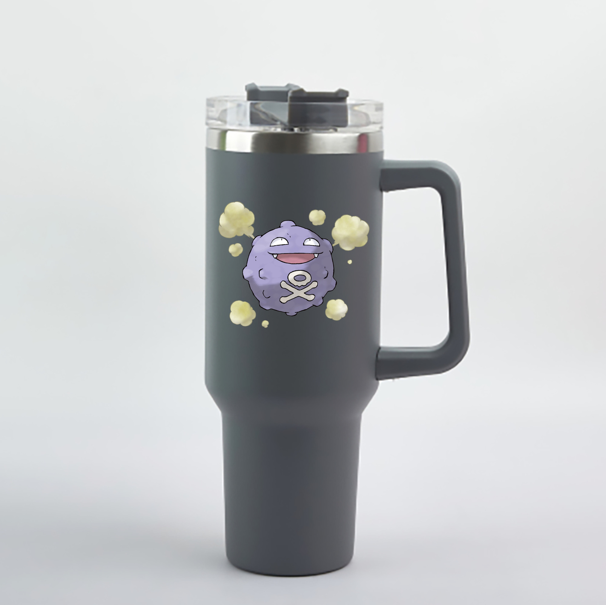 （画像用） ポケットモンスター Pokémon 1200mL車用タンブラー - クリスタルステッカー（プラスチックストロー付き）