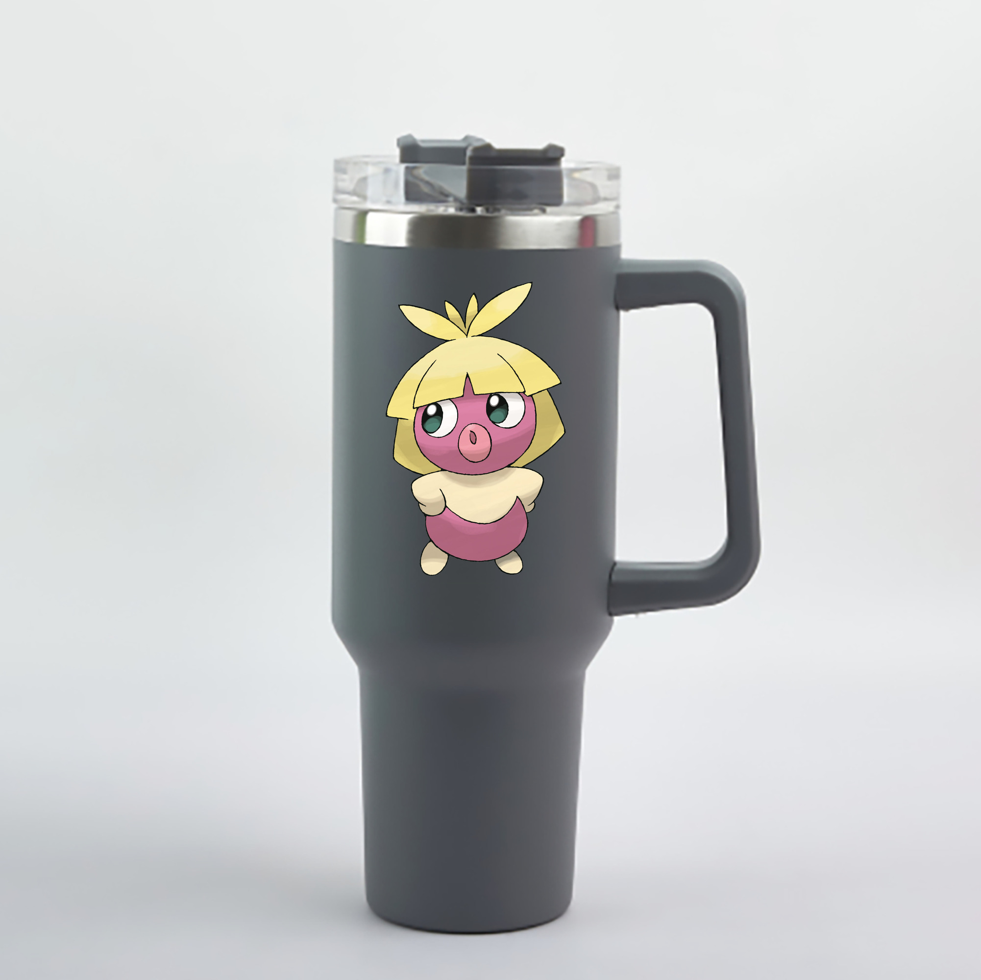 （画像用） ポケットモンスター Pokémon 1200mL車用タンブラー - クリスタルステッカー（プラスチックストロー付き）