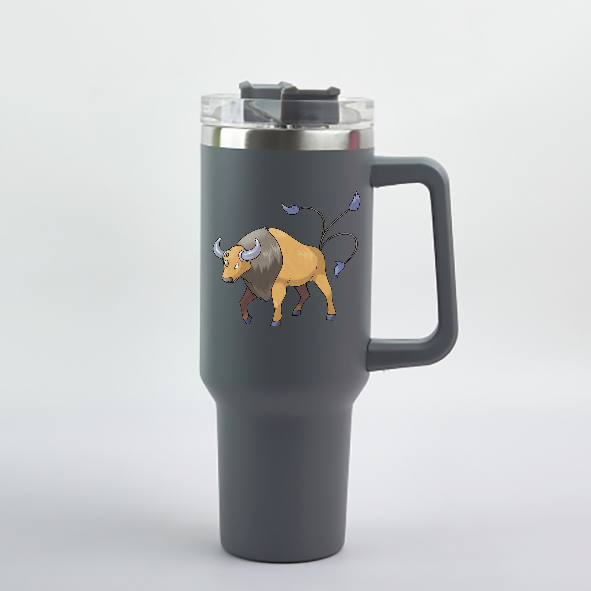 （画像用） ポケットモンスター Pokémon 1200mL車用タンブラー - クリスタルステッカー（プラスチックストロー付き）