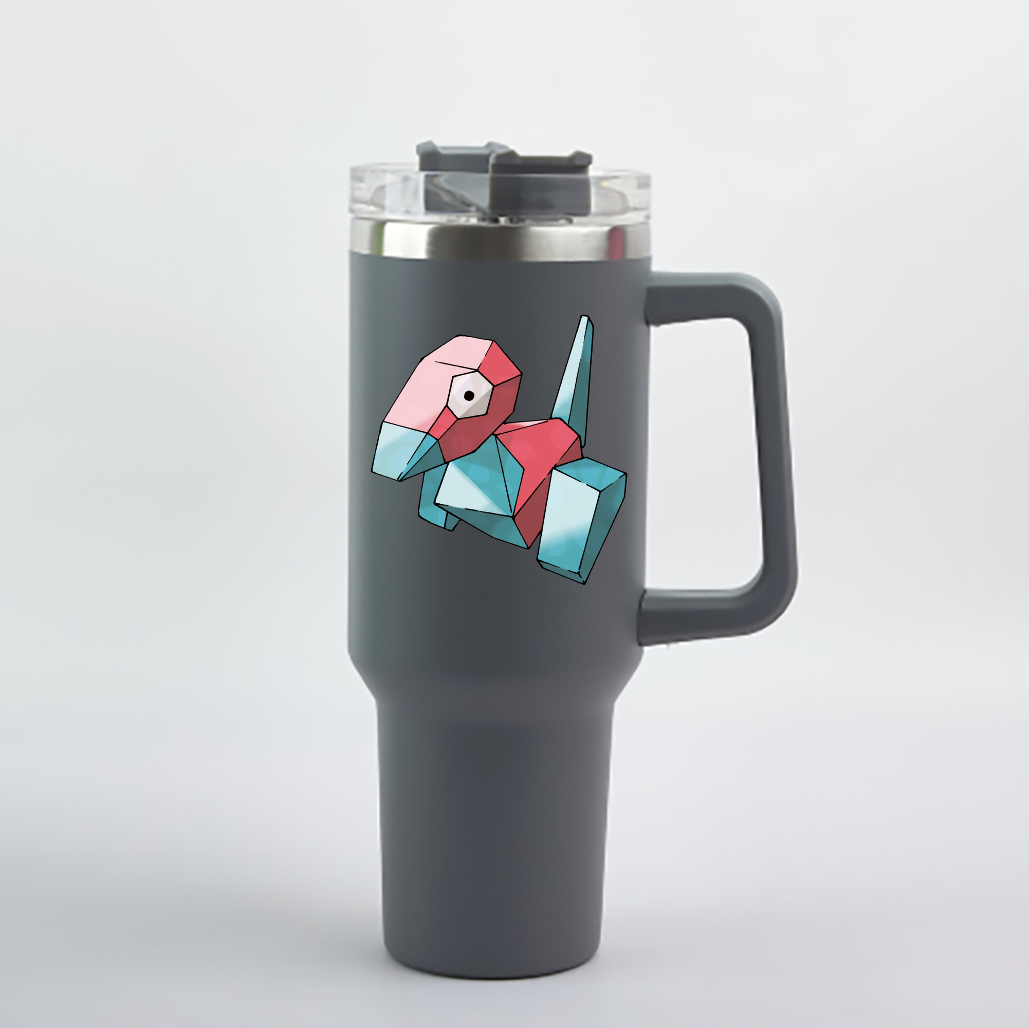 （画像用） ポケットモンスター Pokémon 1200mL車用タンブラー - クリスタルステッカー（プラスチックストロー付き）