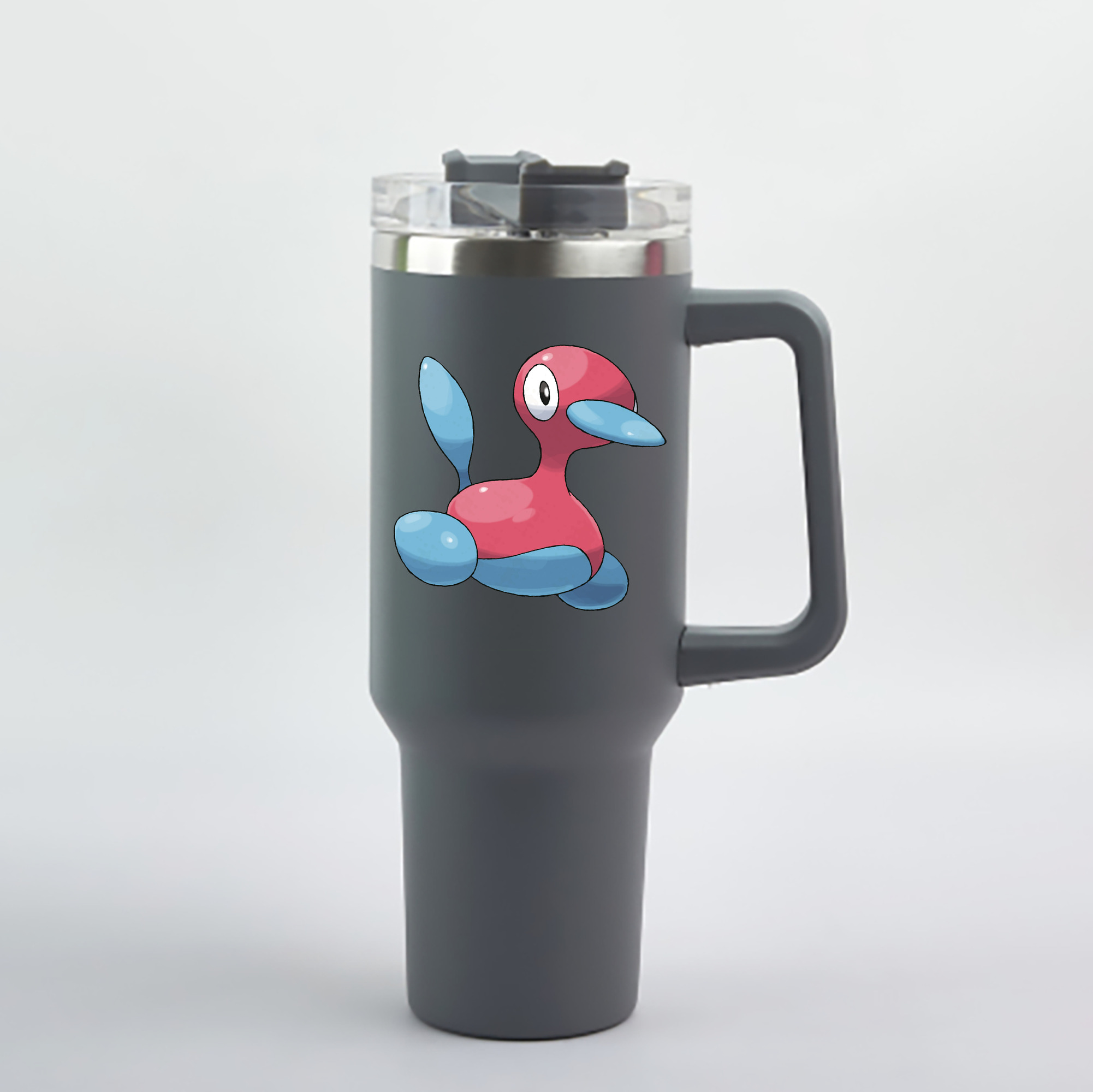 （画像用） ポケットモンスター Pokémon 1200mL車用タンブラー - クリスタルステッカー（プラスチックストロー付き）