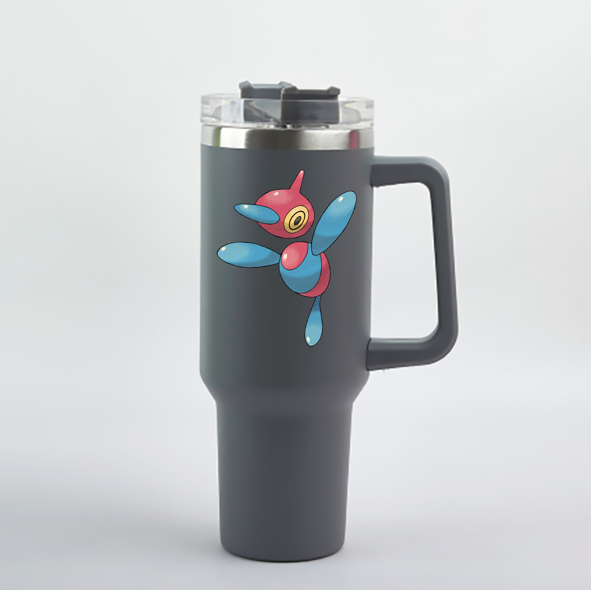 （画像用） ポケットモンスター Pokémon 1200mL車用タンブラー - クリスタルステッカー（プラスチックストロー付き）