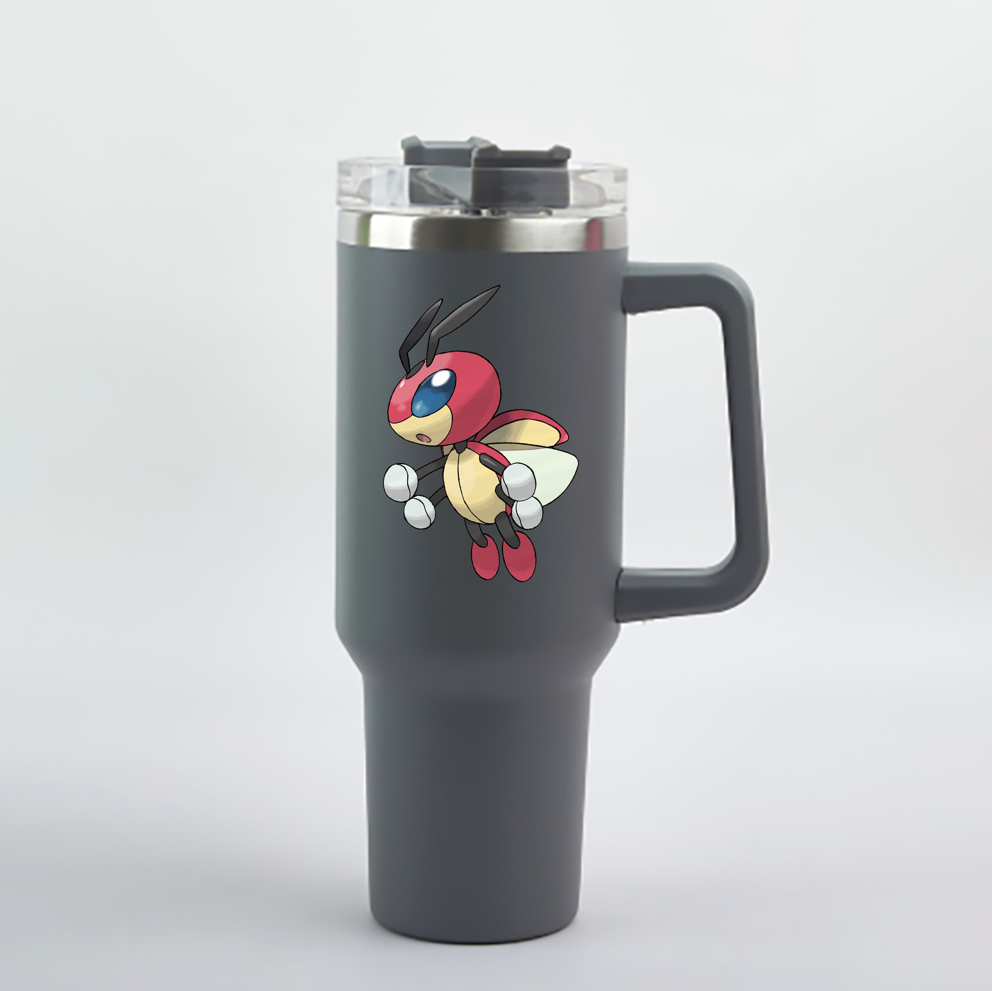 （画像用） ポケットモンスター Pokémon 1200mL車用タンブラー - クリスタルステッカー（プラスチックストロー付き）