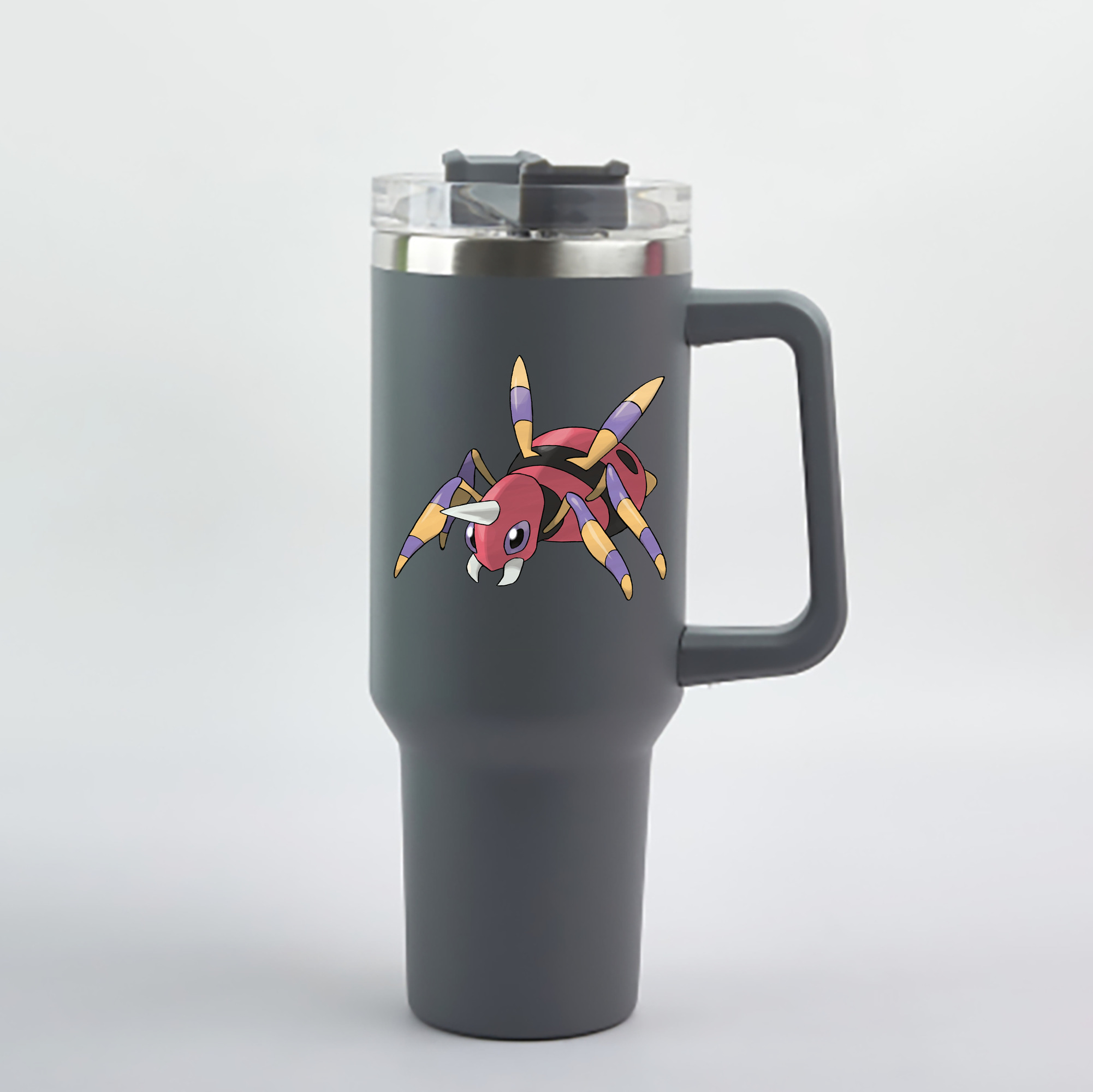 （画像用） ポケットモンスター Pokémon 1200mL車用タンブラー - クリスタルステッカー（プラスチックストロー付き）