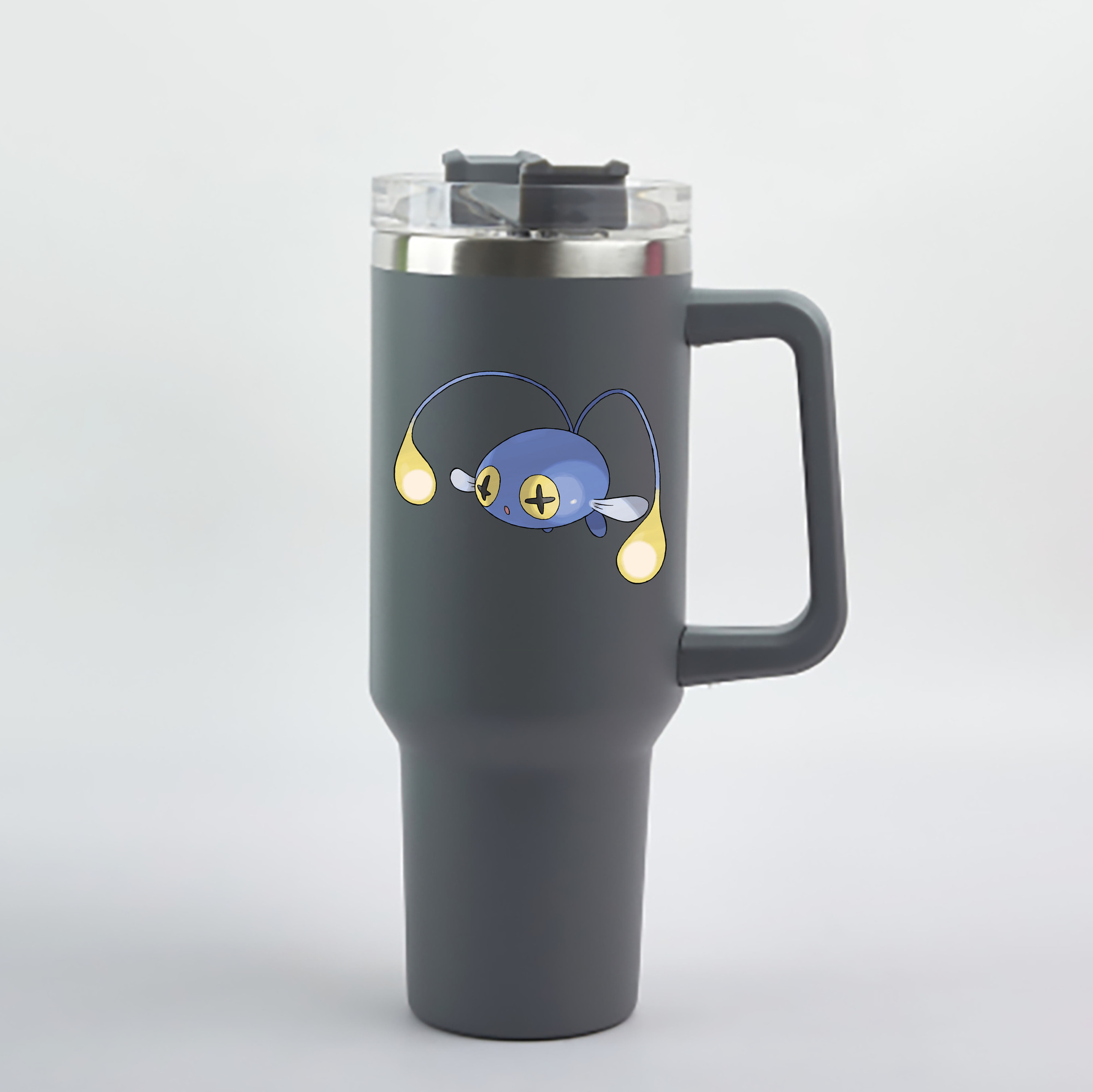 （画像用） ポケットモンスター Pokémon 1200mL車用タンブラー - クリスタルステッカー（プラスチックストロー付き）