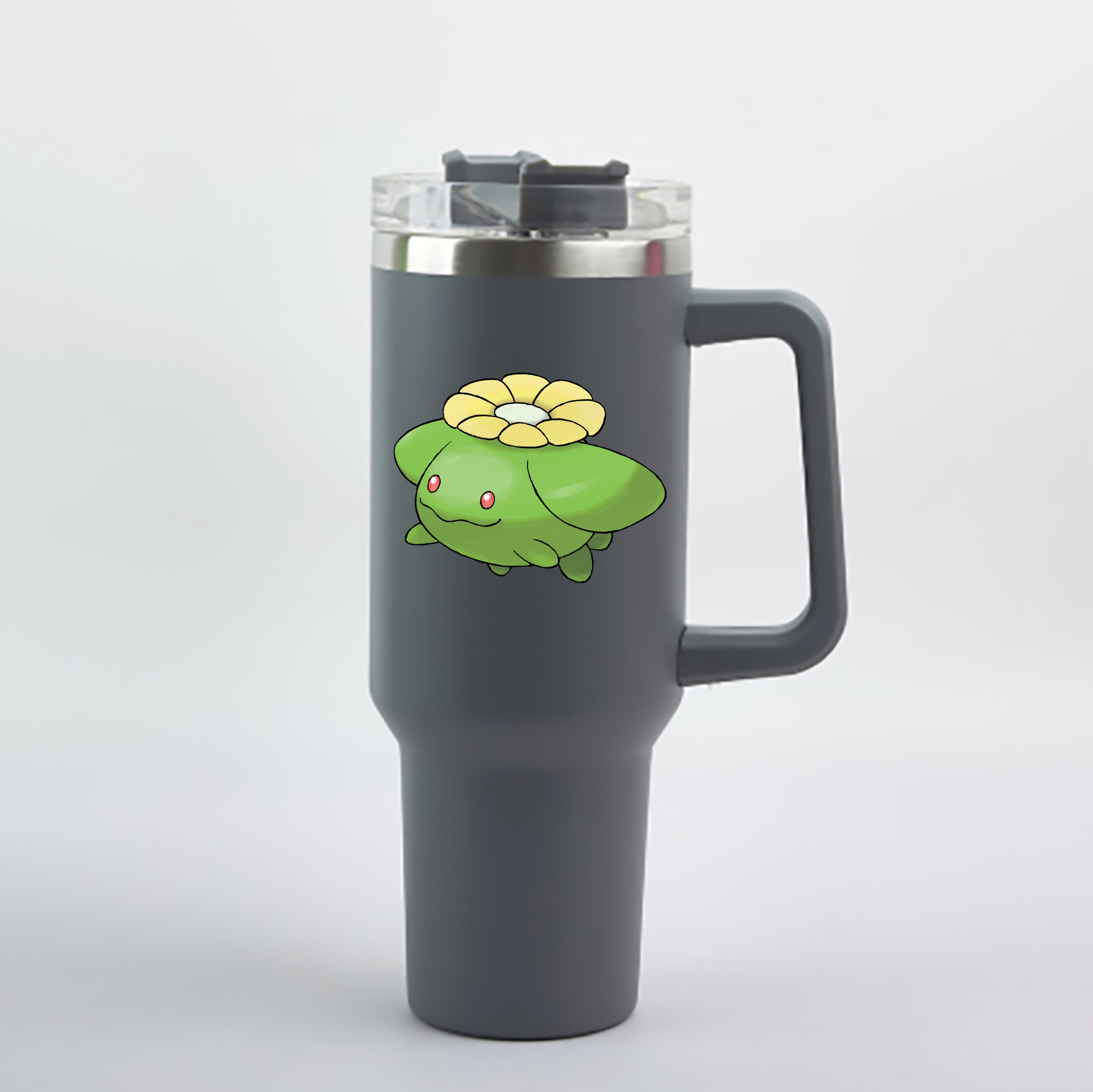 （画像用） ポケットモンスター Pokémon 1200mL車用タンブラー - クリスタルステッカー（プラスチックストロー付き）