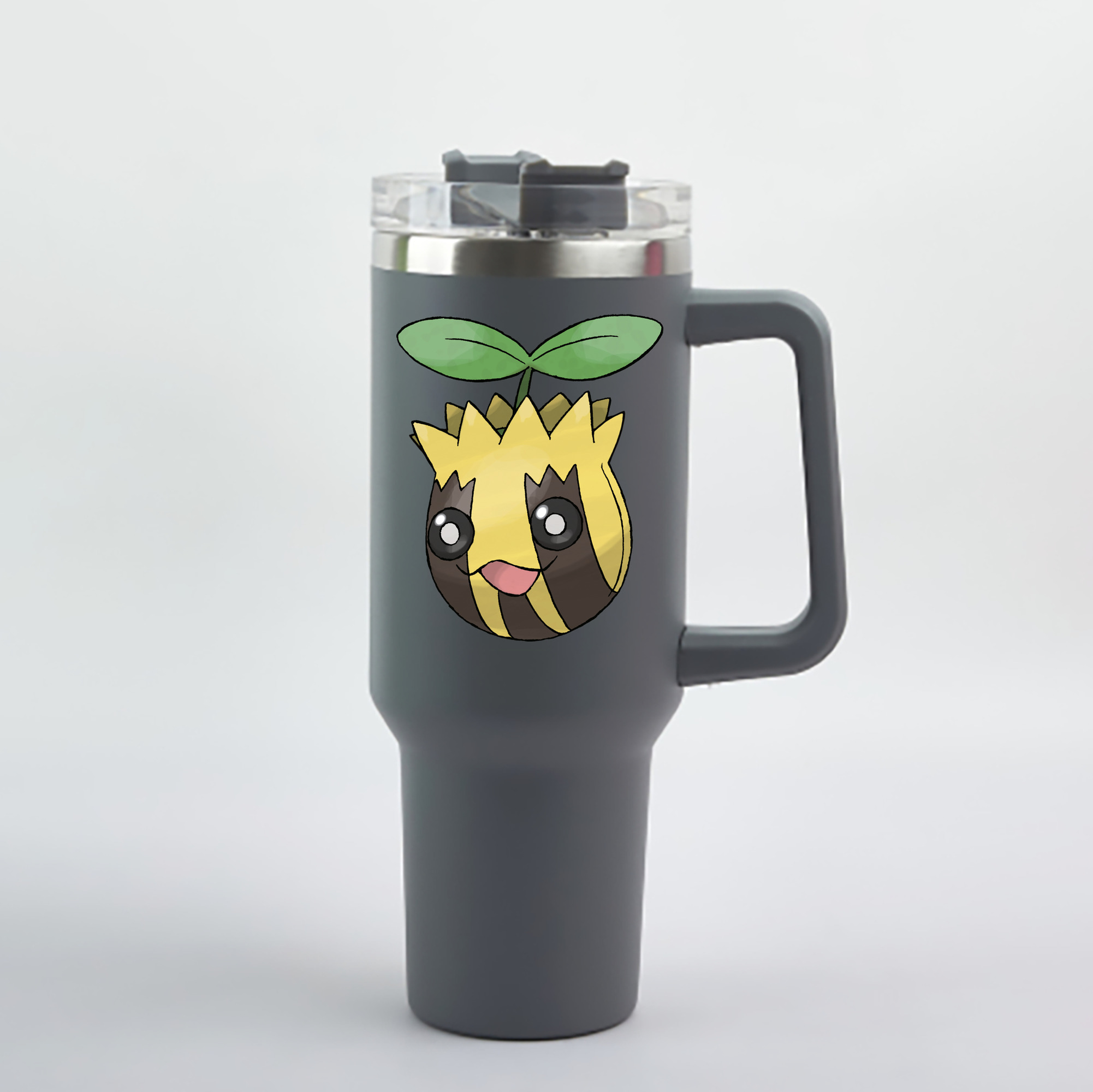 （画像用） ポケットモンスター Pokémon 1200mL車用タンブラー - クリスタルステッカー（プラスチックストロー付き）