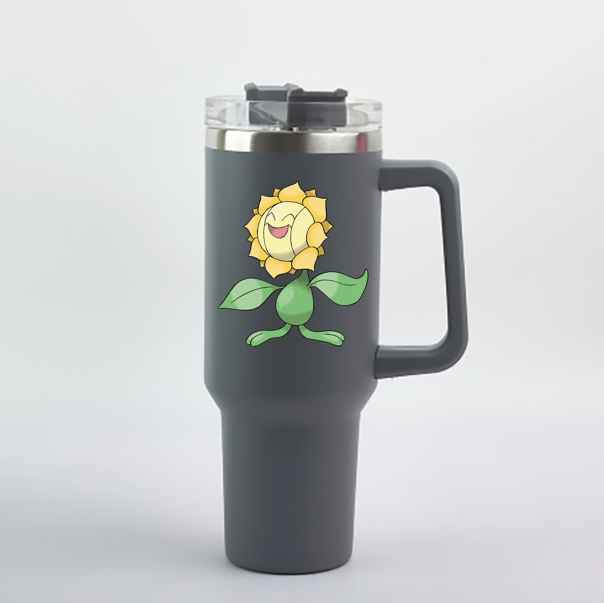 （画像用） ポケットモンスター Pokémon 1200mL車用タンブラー - クリスタルステッカー（プラスチックストロー付き）