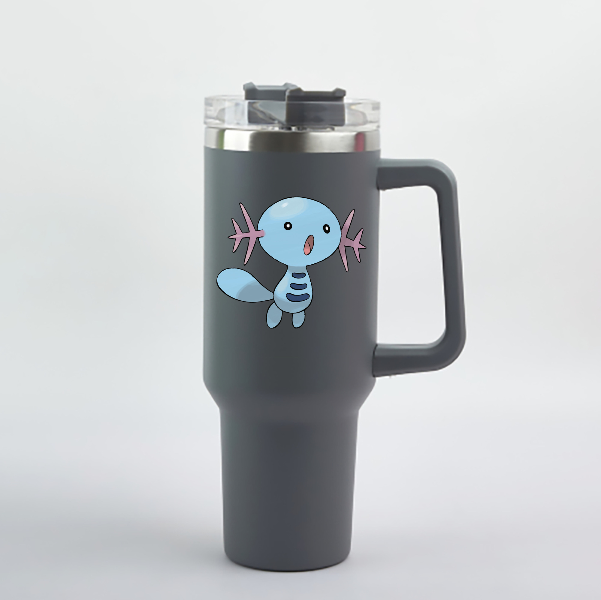 （画像用） ポケットモンスター Pokémon 1200mL車用タンブラー - クリスタルステッカー（プラスチックストロー付き）