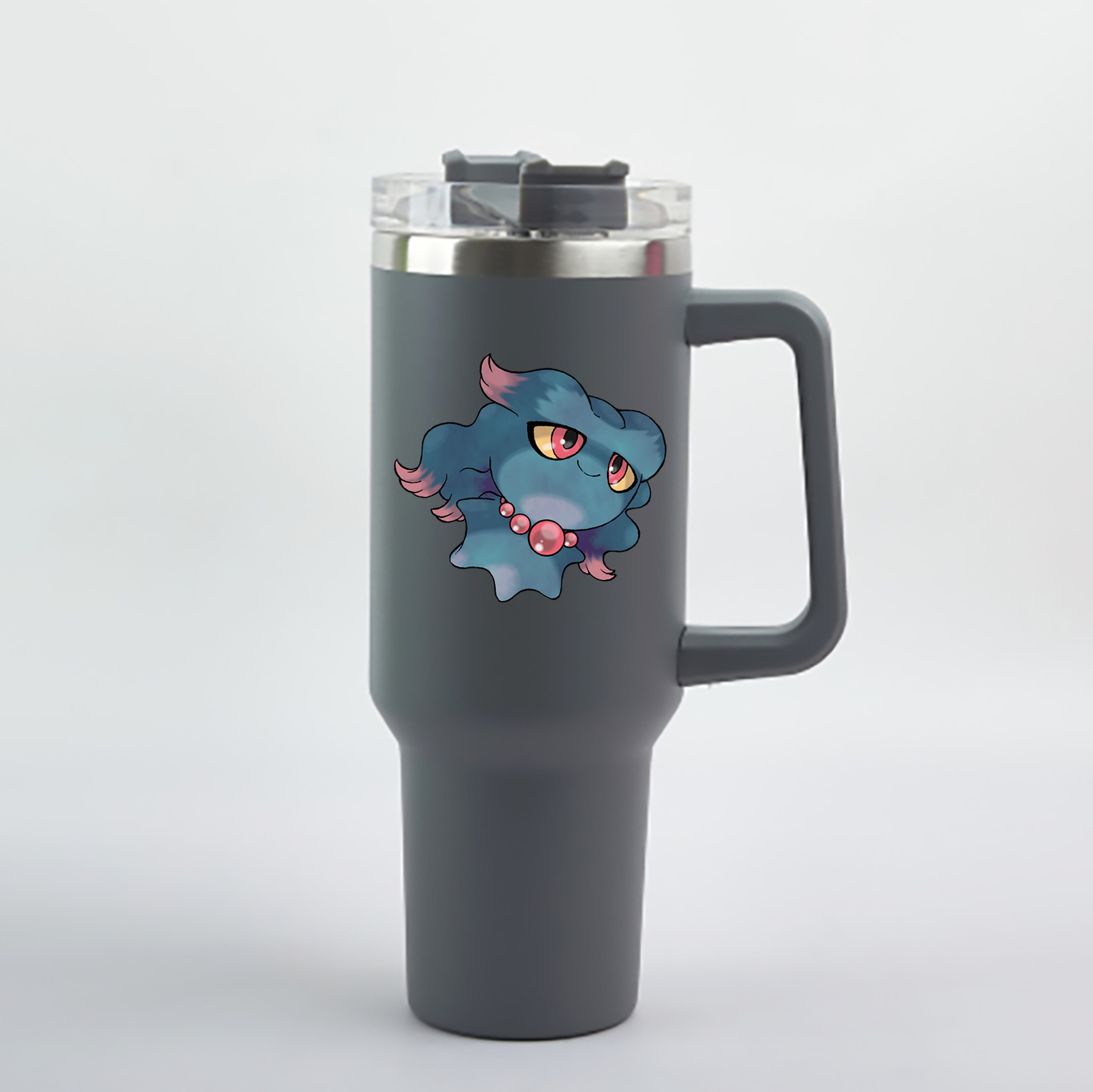 （画像用） ポケットモンスター Pokémon 1200mL車用タンブラー - クリスタルステッカー（プラスチックストロー付き）