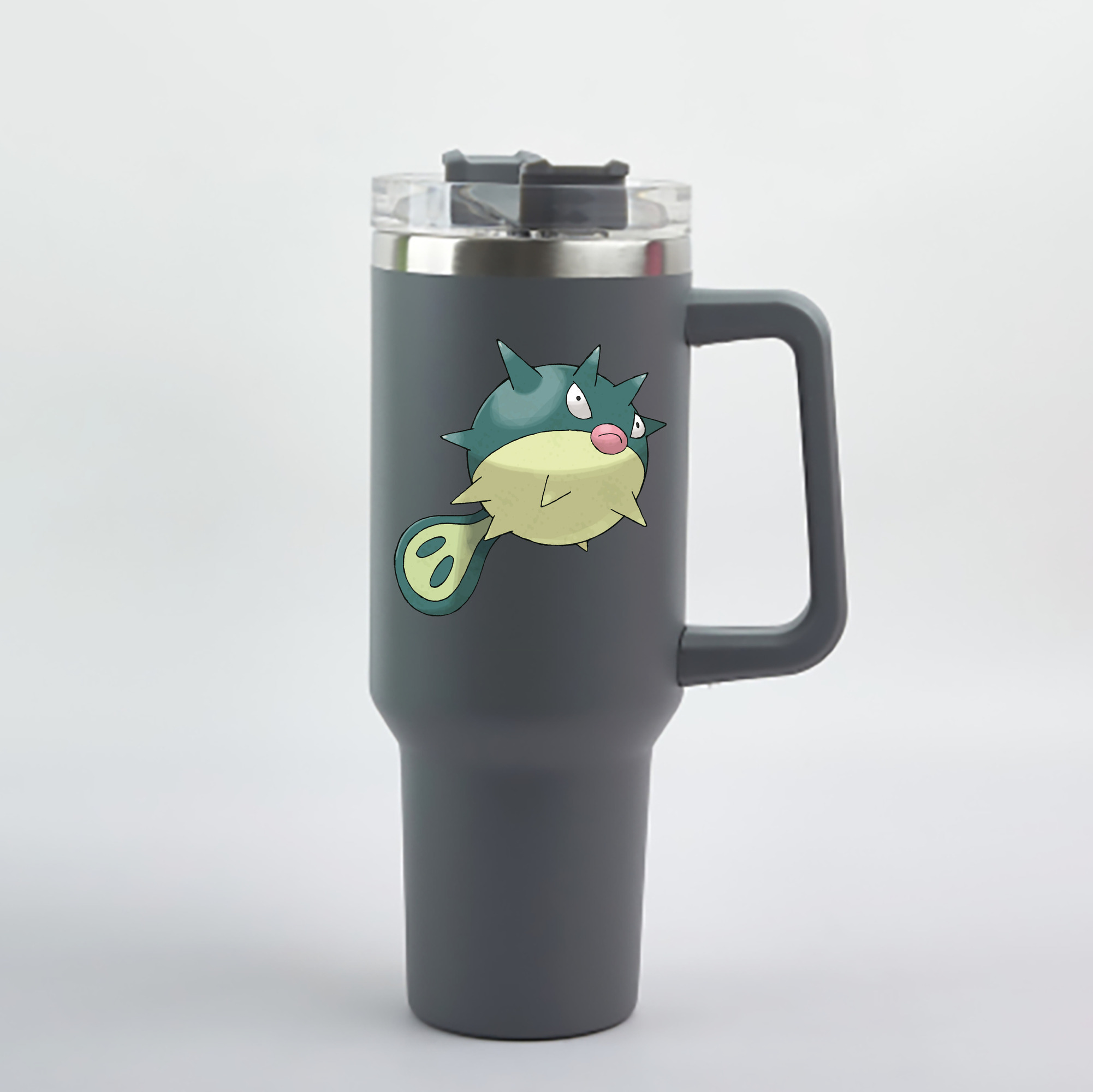 （画像用） ポケットモンスター Pokémon 1200mL車用タンブラー - クリスタルステッカー（プラスチックストロー付き）