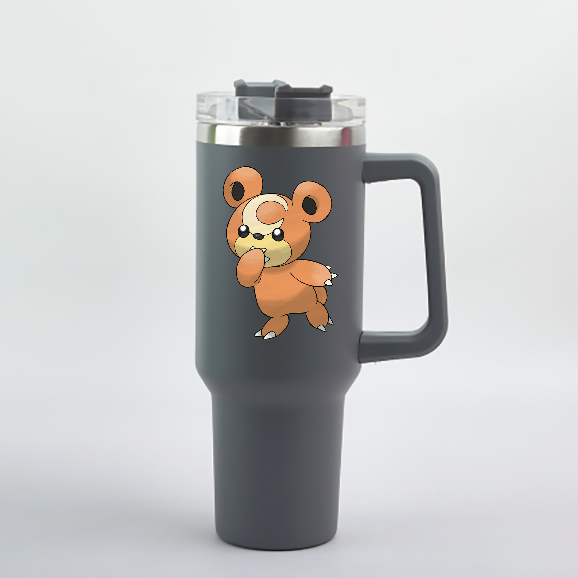 （画像用） ポケットモンスター Pokémon 1200mL車用タンブラー - クリスタルステッカー（プラスチックストロー付き）