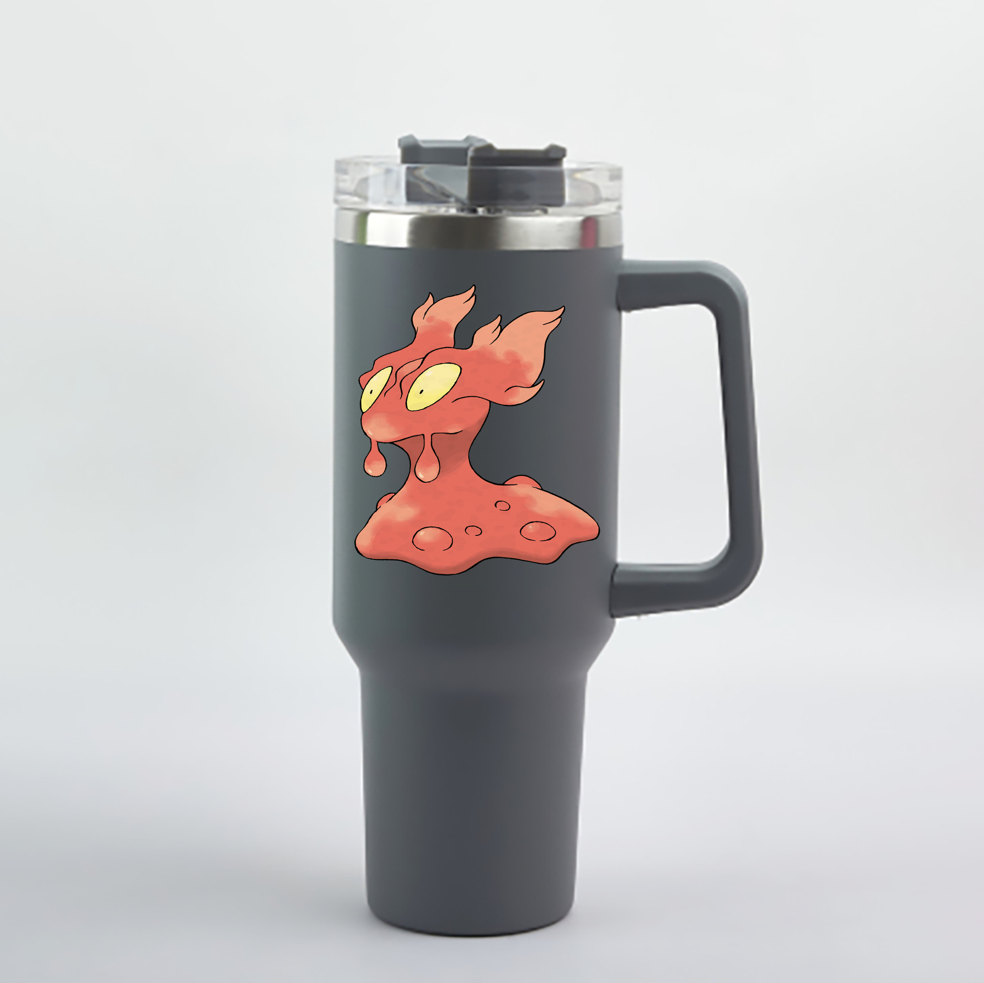 （画像用） ポケットモンスター Pokémon 1200mL車用タンブラー - クリスタルステッカー（プラスチックストロー付き）
