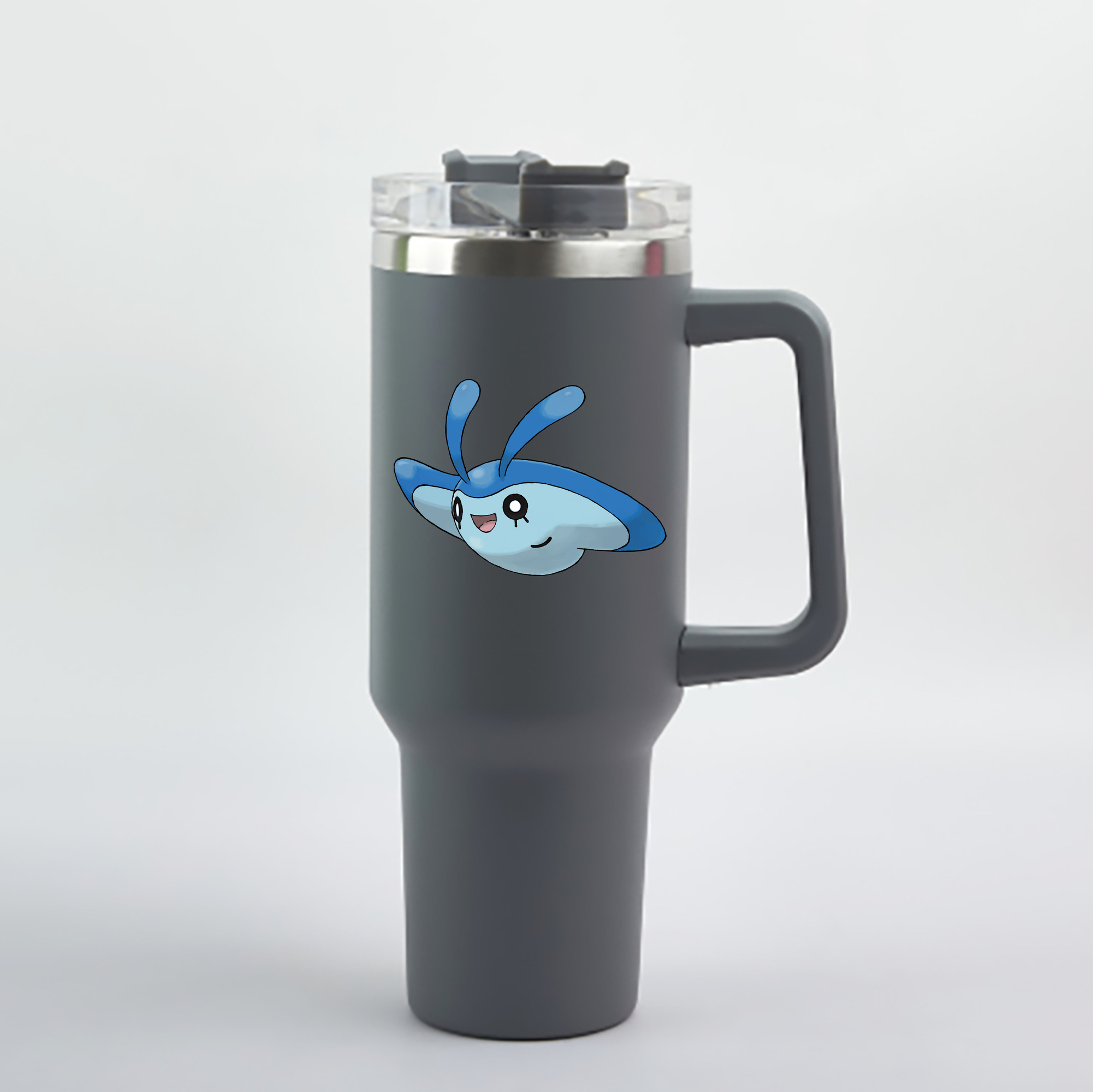 （画像用） ポケットモンスター Pokémon 1200mL車用タンブラー - クリスタルステッカー（プラスチックストロー付き）