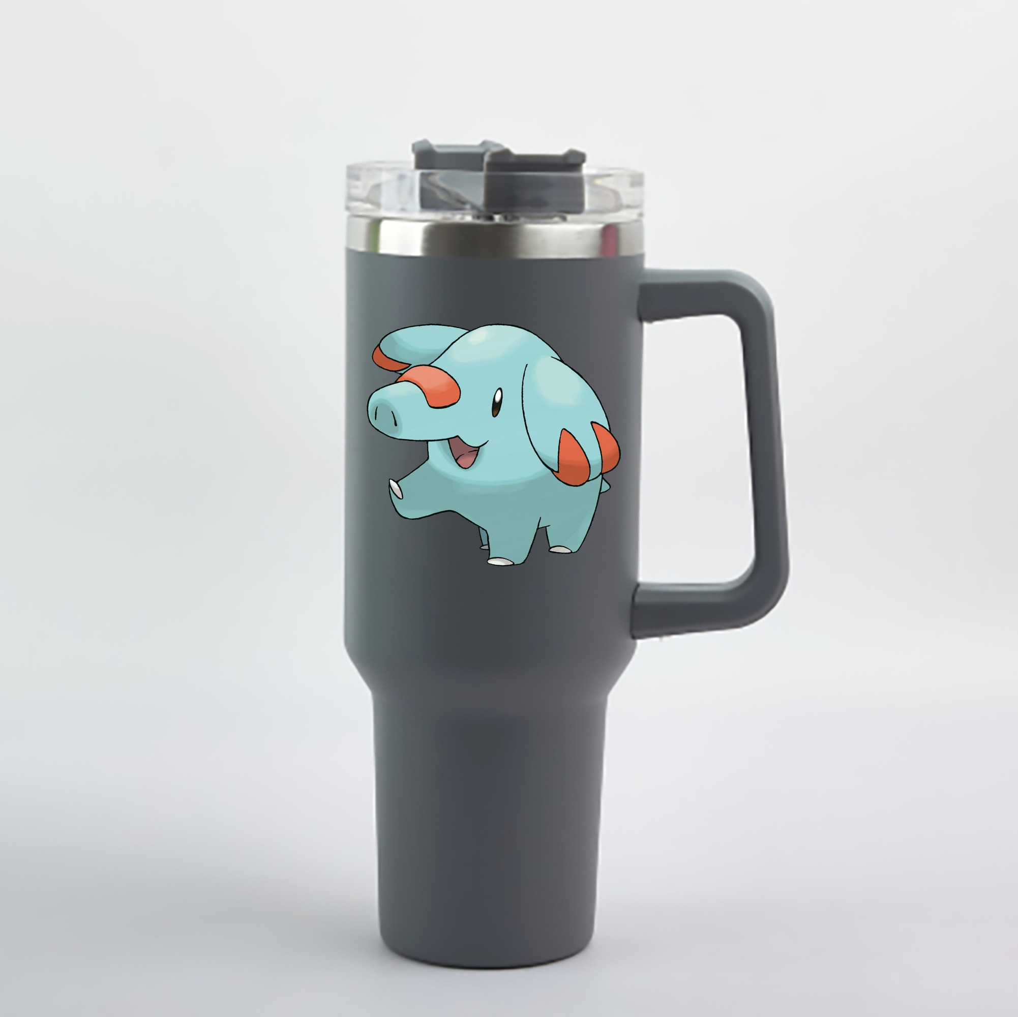 （画像用） ポケットモンスター Pokémon 1200mL車用タンブラー - クリスタルステッカー（プラスチックストロー付き）
