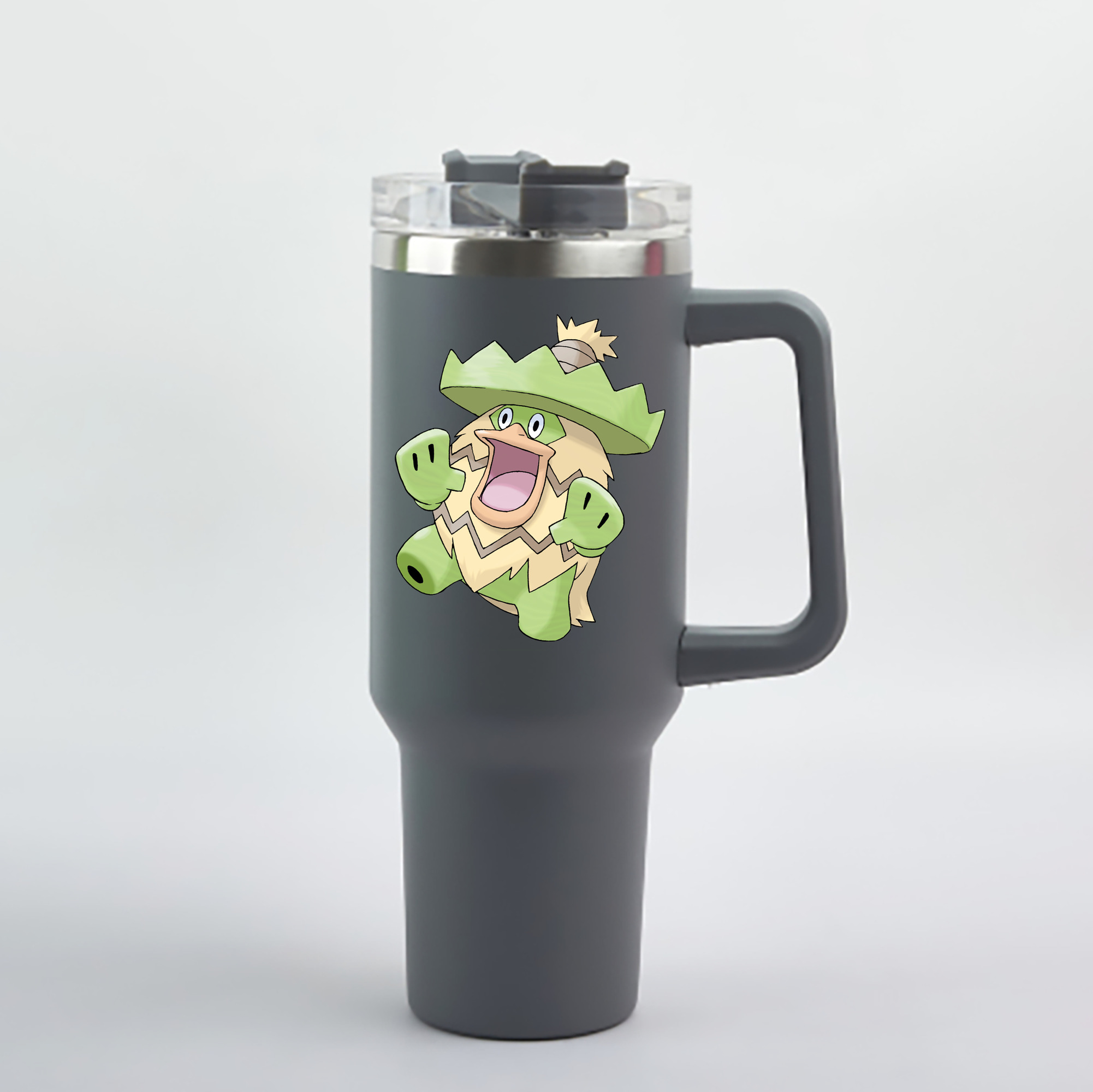 （画像用） ポケットモンスター Pokémon 1200mL車用タンブラー - クリスタルステッカー（プラスチックストロー付き）