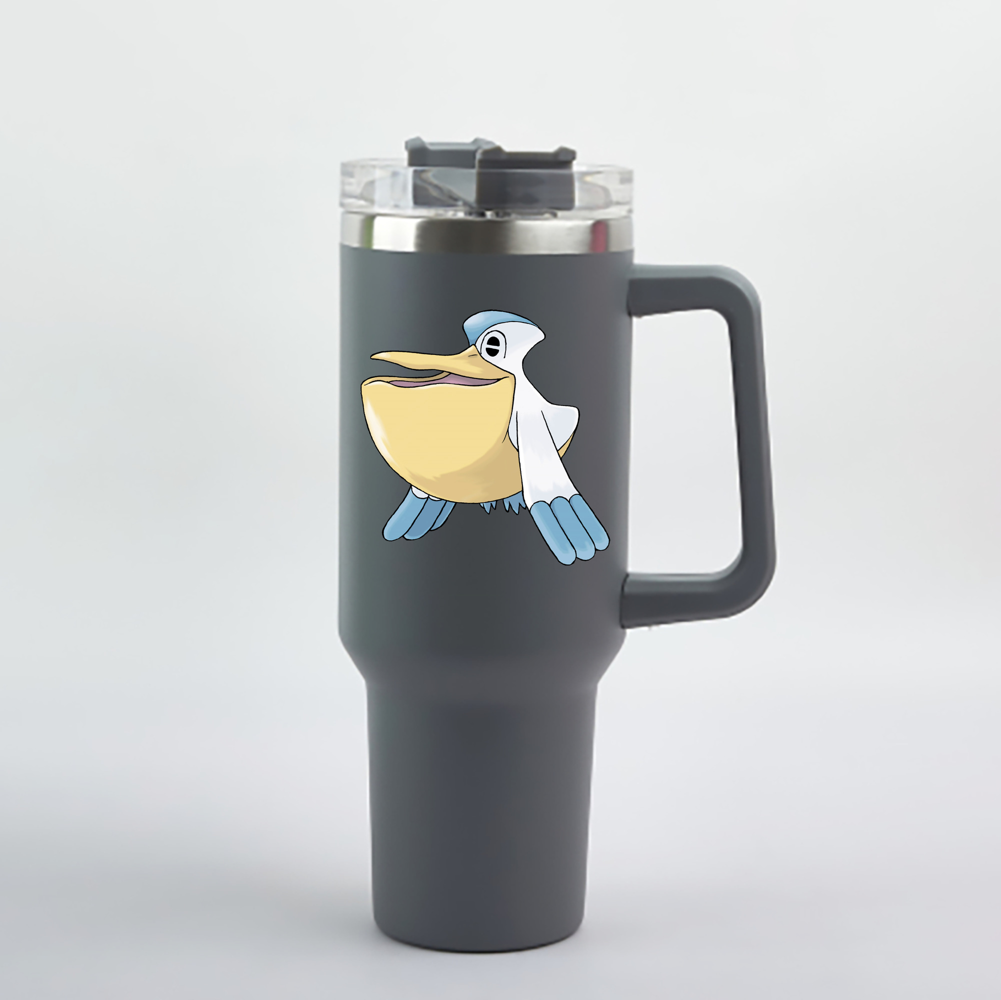 （画像用） ポケットモンスター Pokémon 1200mL車用タンブラー - クリスタルステッカー（プラスチックストロー付き）