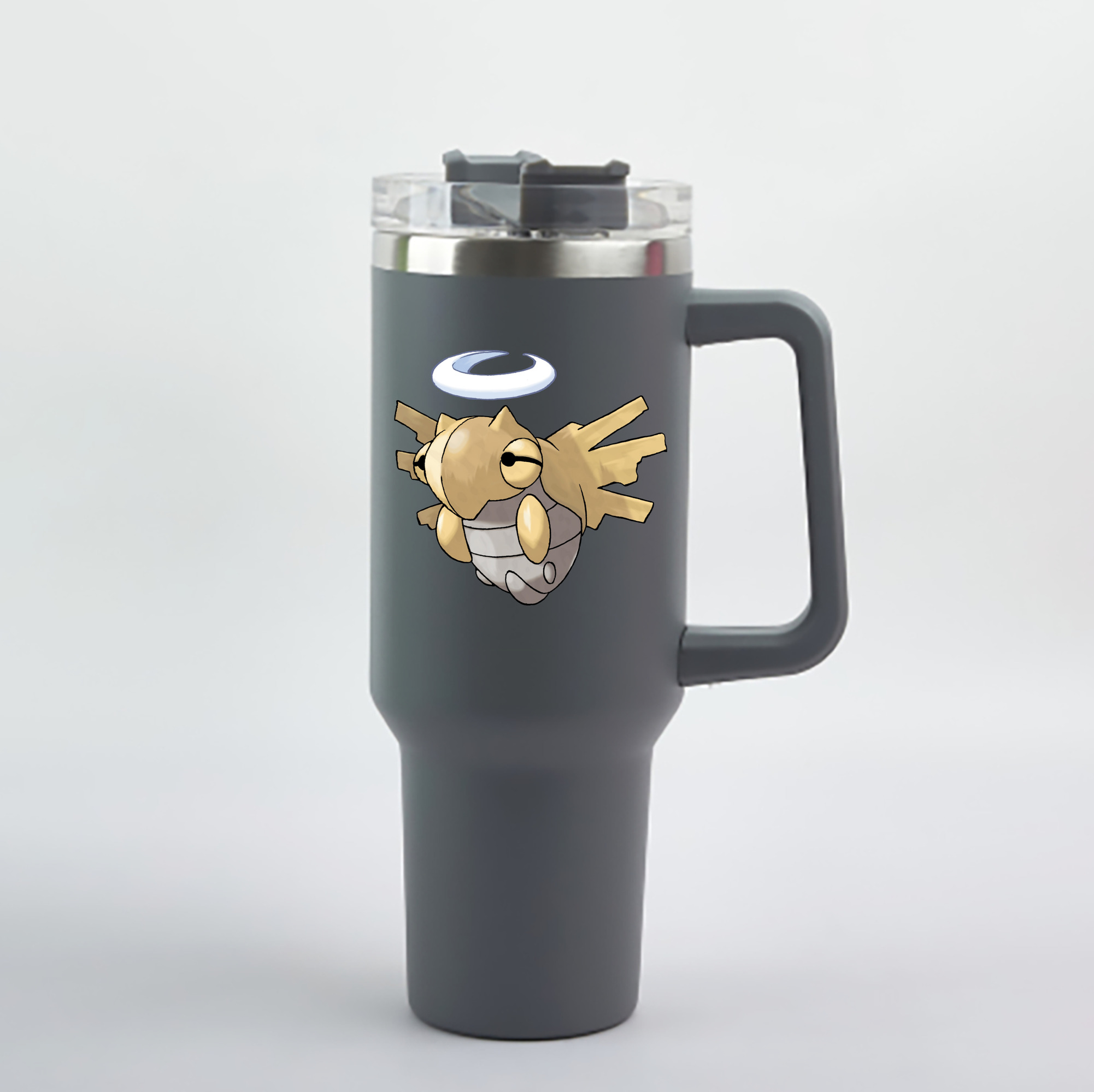 （画像用） ポケットモンスター Pokémon 1200mL車用タンブラー - クリスタルステッカー（プラスチックストロー付き）