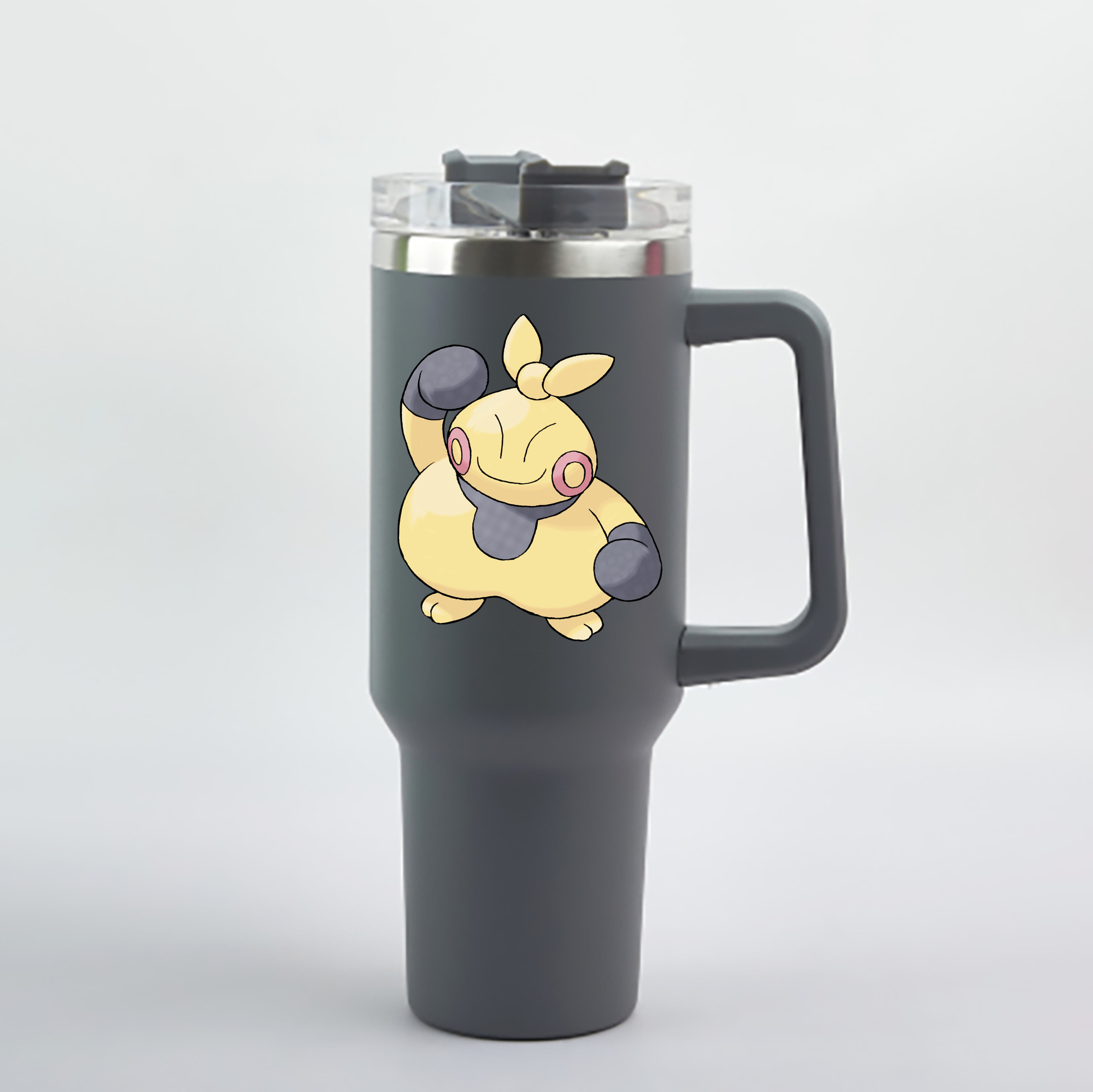（画像用） ポケットモンスター Pokémon 1200mL車用タンブラー - クリスタルステッカー（プラスチックストロー付き）