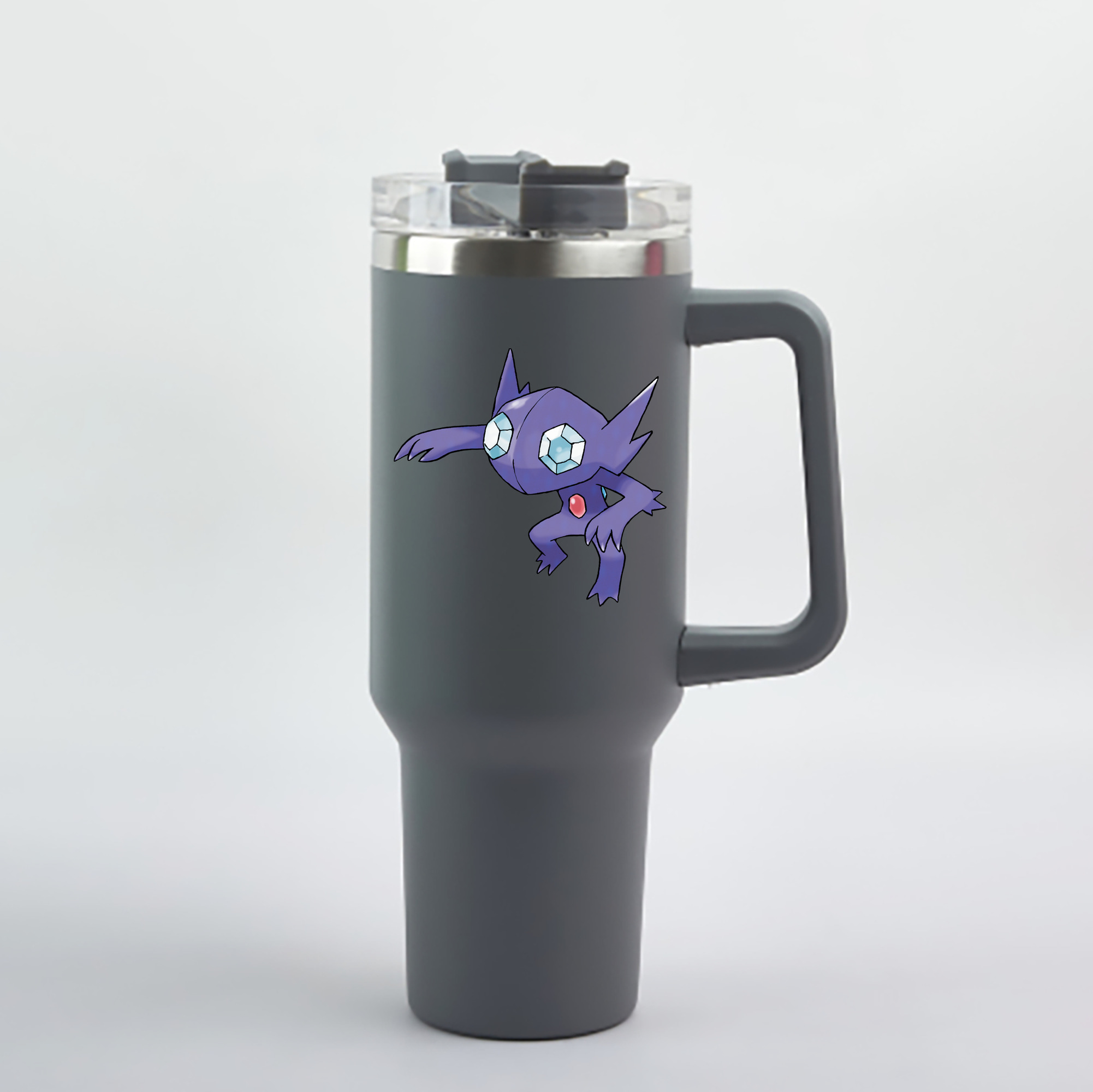 （画像用） ポケットモンスター Pokémon 1200mL車用タンブラー - クリスタルステッカー（プラスチックストロー付き）