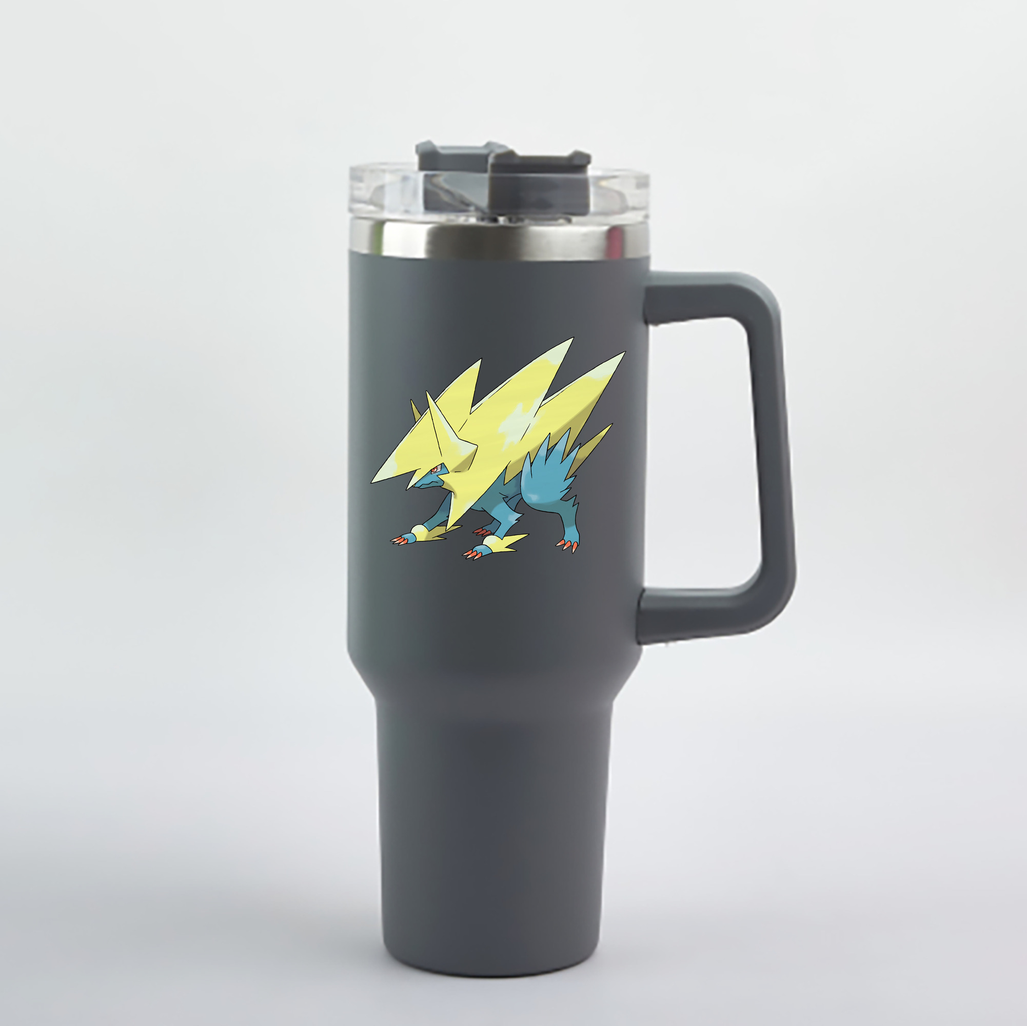 （画像用） ポケットモンスター Pokémon 1200mL車用タンブラー - クリスタルステッカー（プラスチックストロー付き）