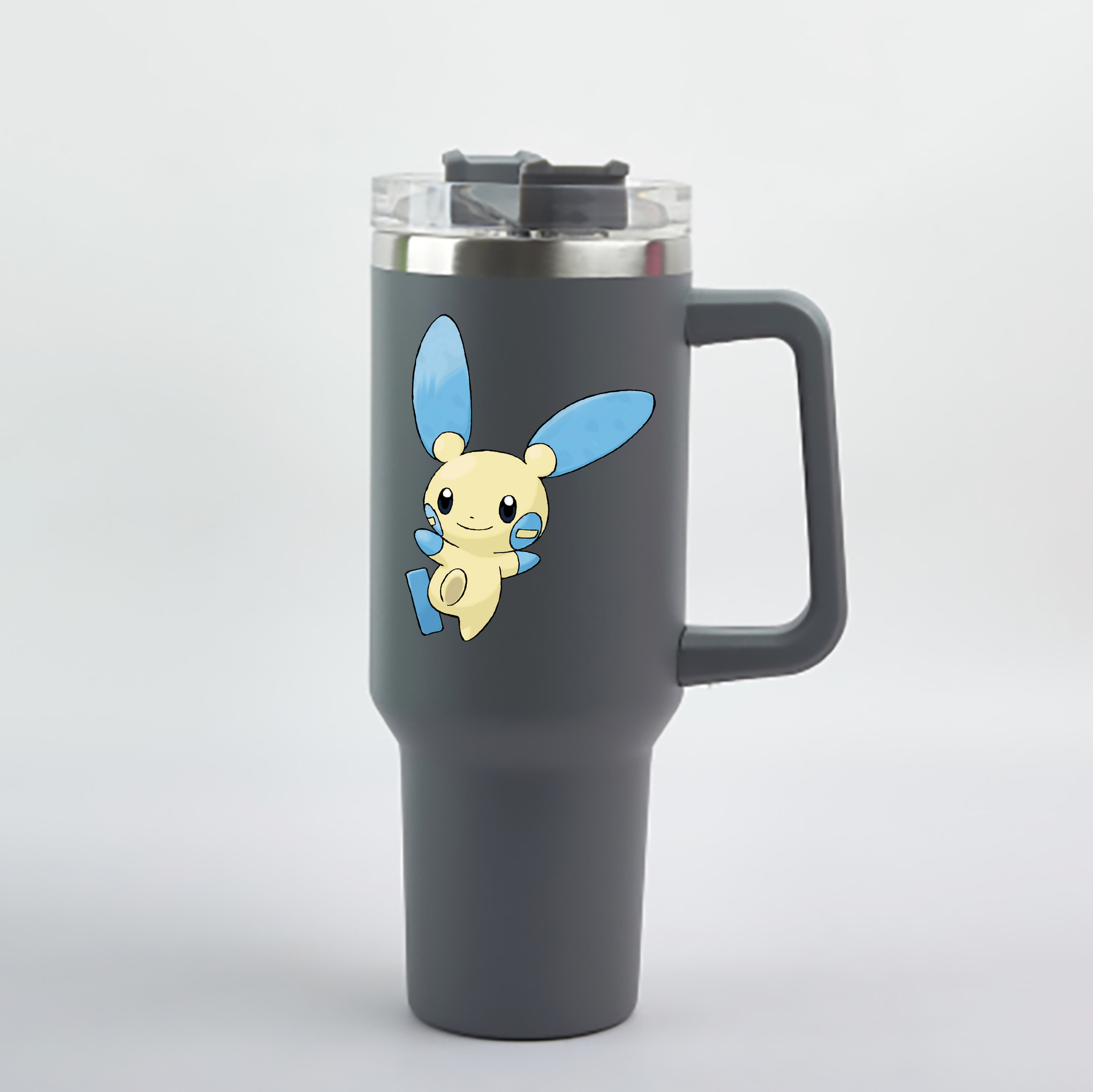 （画像用） ポケットモンスター Pokémon 1200mL車用タンブラー - クリスタルステッカー（プラスチックストロー付き）