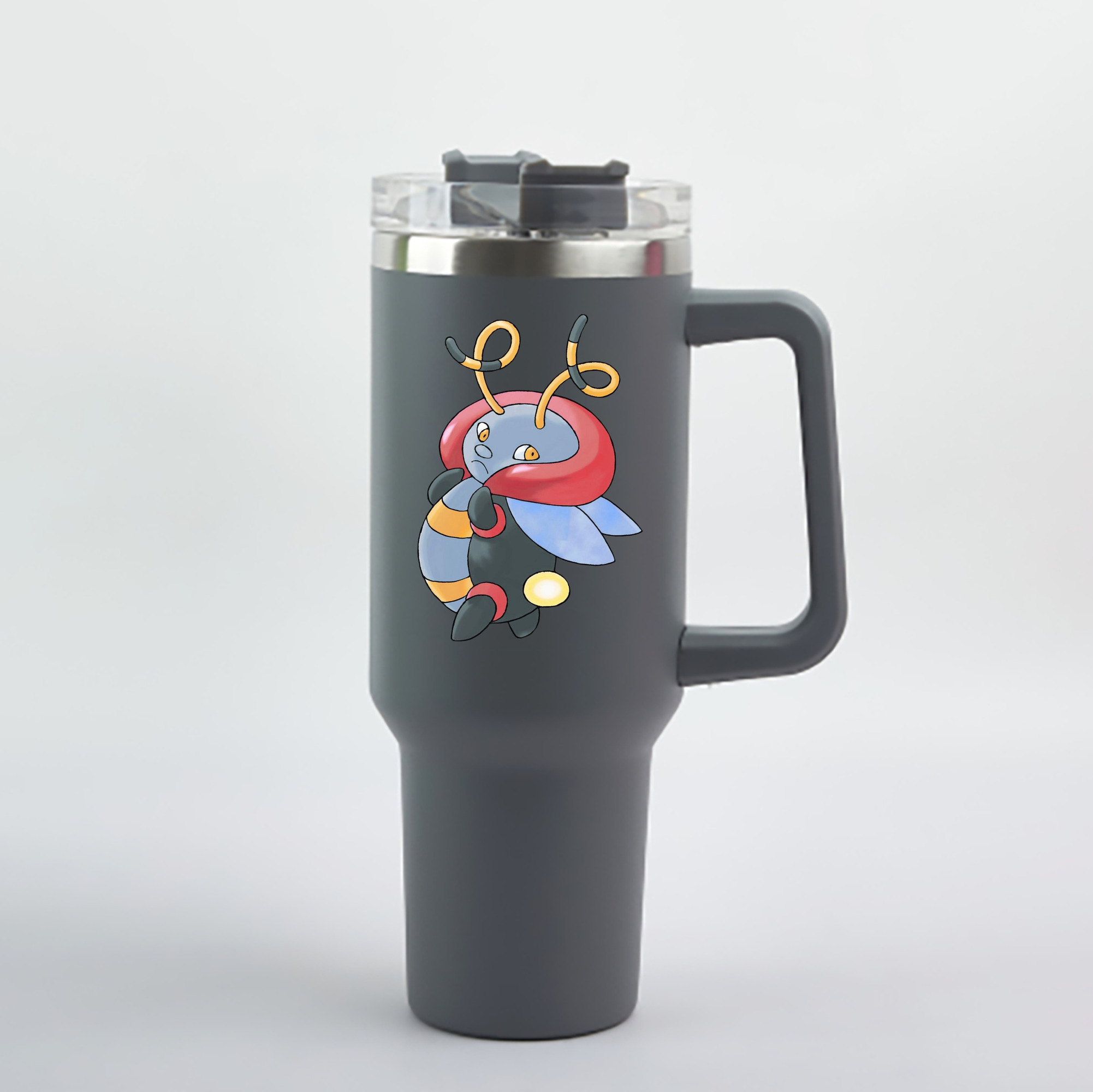 （画像用） ポケットモンスター Pokémon 1200mL車用タンブラー - クリスタルステッカー（プラスチックストロー付き）