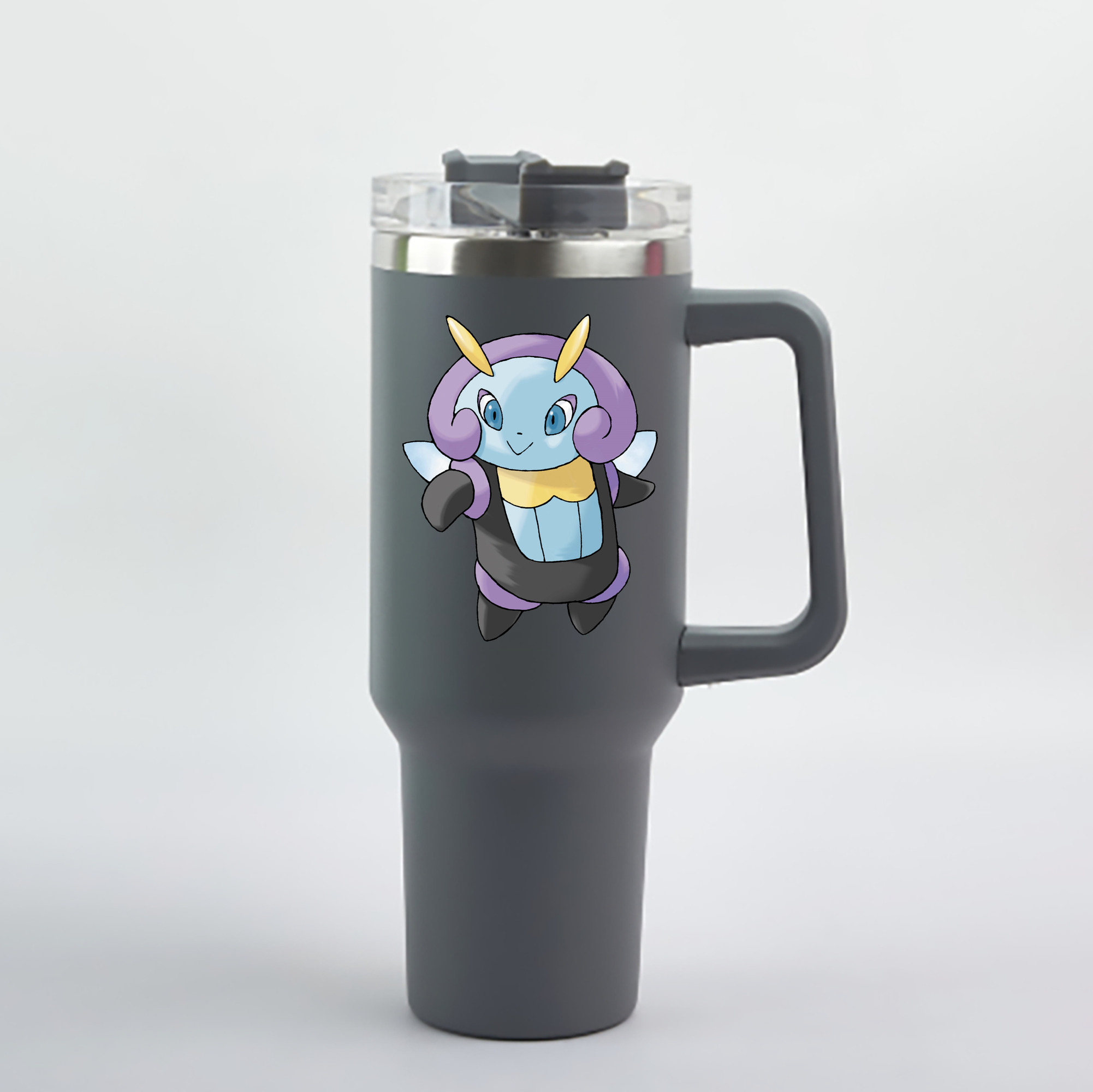 （画像用） ポケットモンスター Pokémon 1200mL車用タンブラー - クリスタルステッカー（プラスチックストロー付き）
