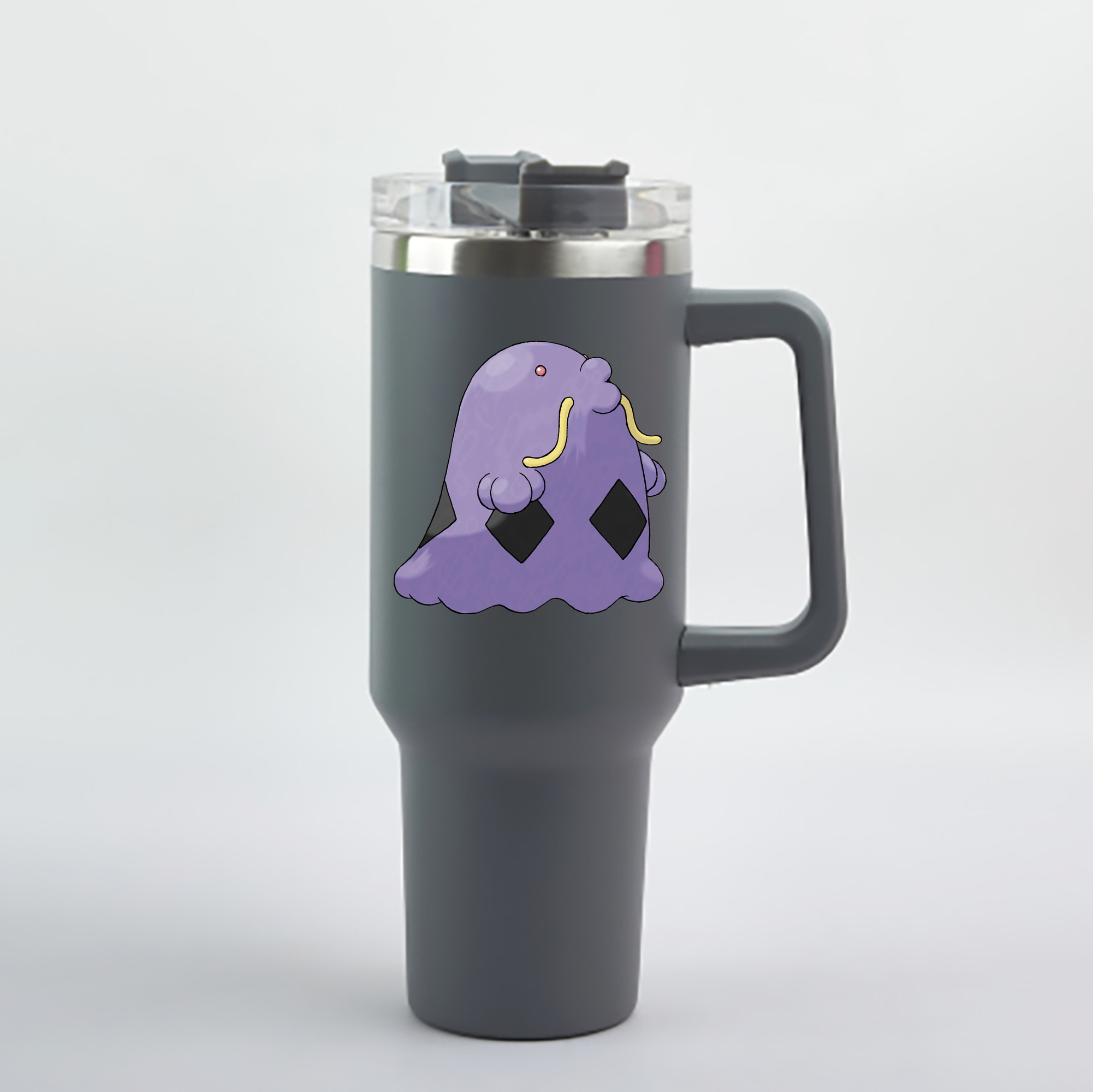（画像用） ポケットモンスター Pokémon 1200mL車用タンブラー - クリスタルステッカー（プラスチックストロー付き）