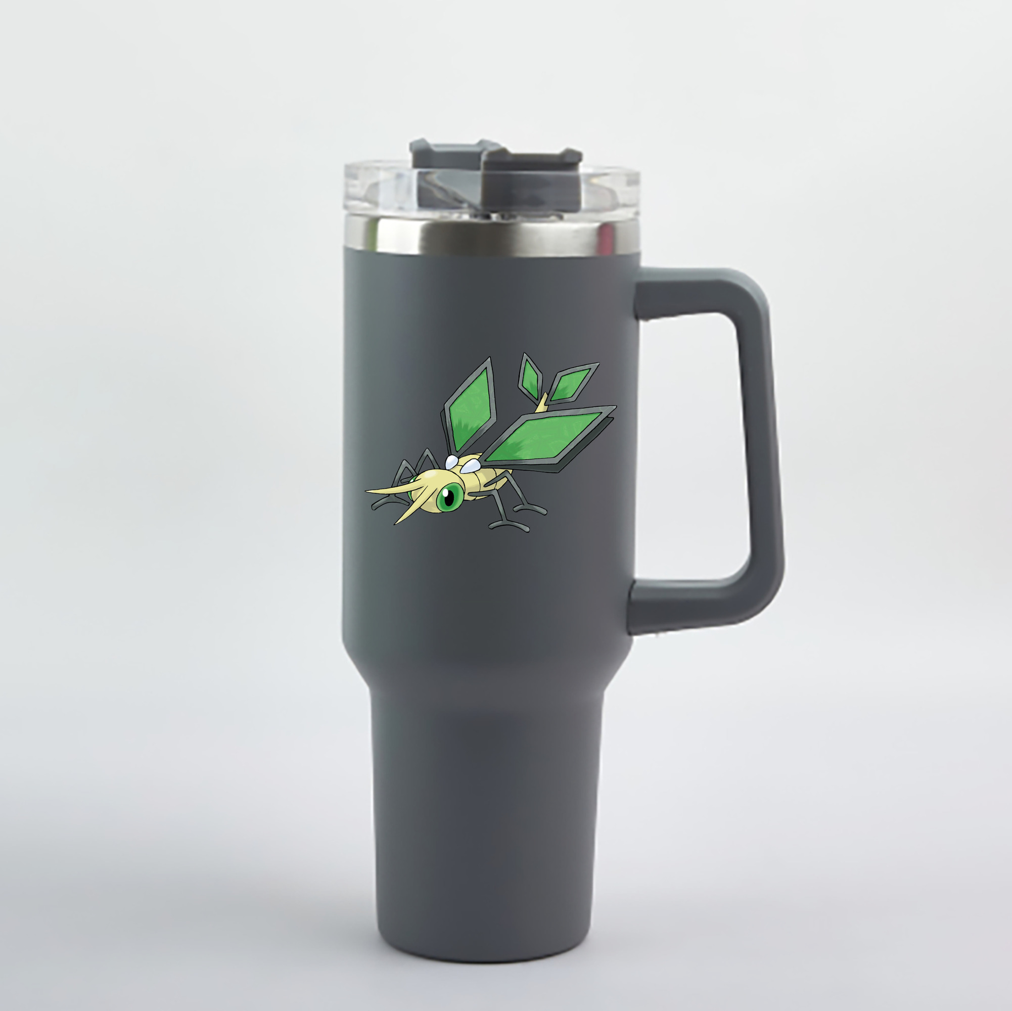 （画像用） ポケットモンスター Pokémon 1200mL車用タンブラー - クリスタルステッカー（プラスチックストロー付き）