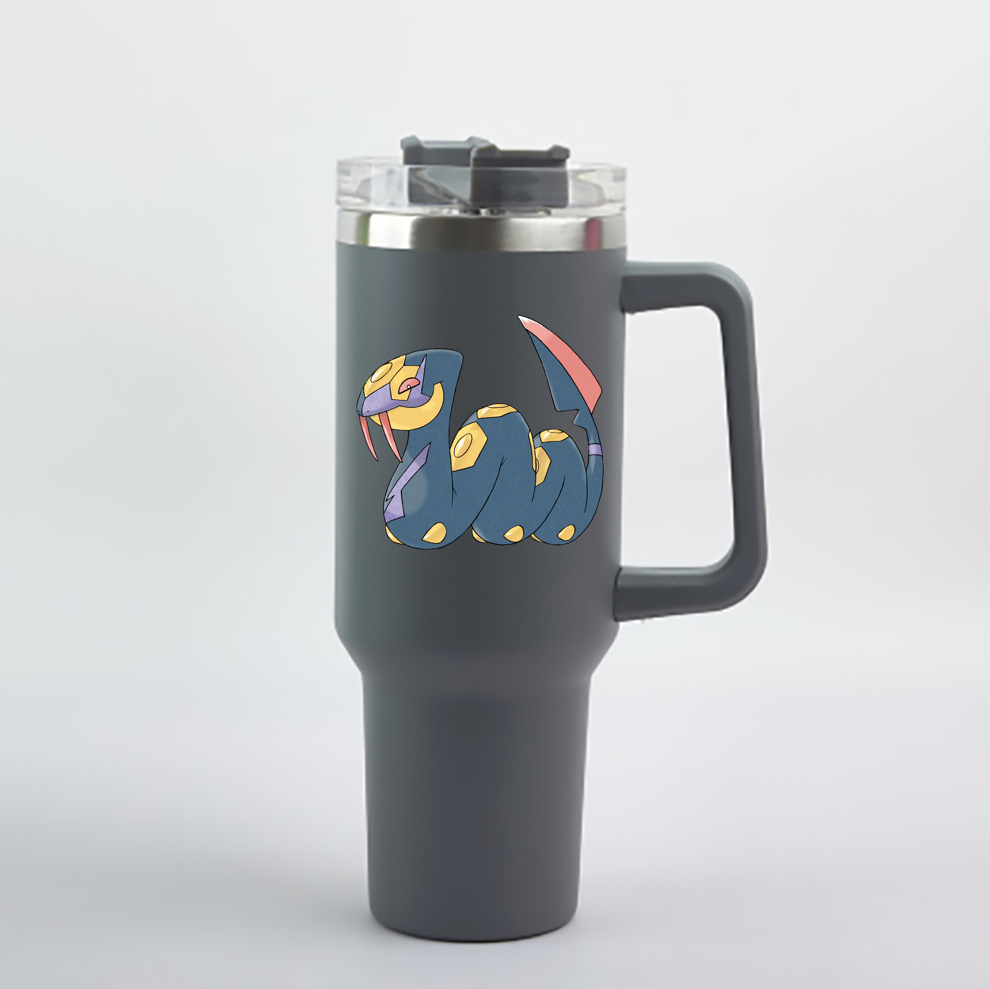 （画像用） ポケットモンスター Pokémon 1200mL車用タンブラー - クリスタルステッカー（プラスチックストロー付き）