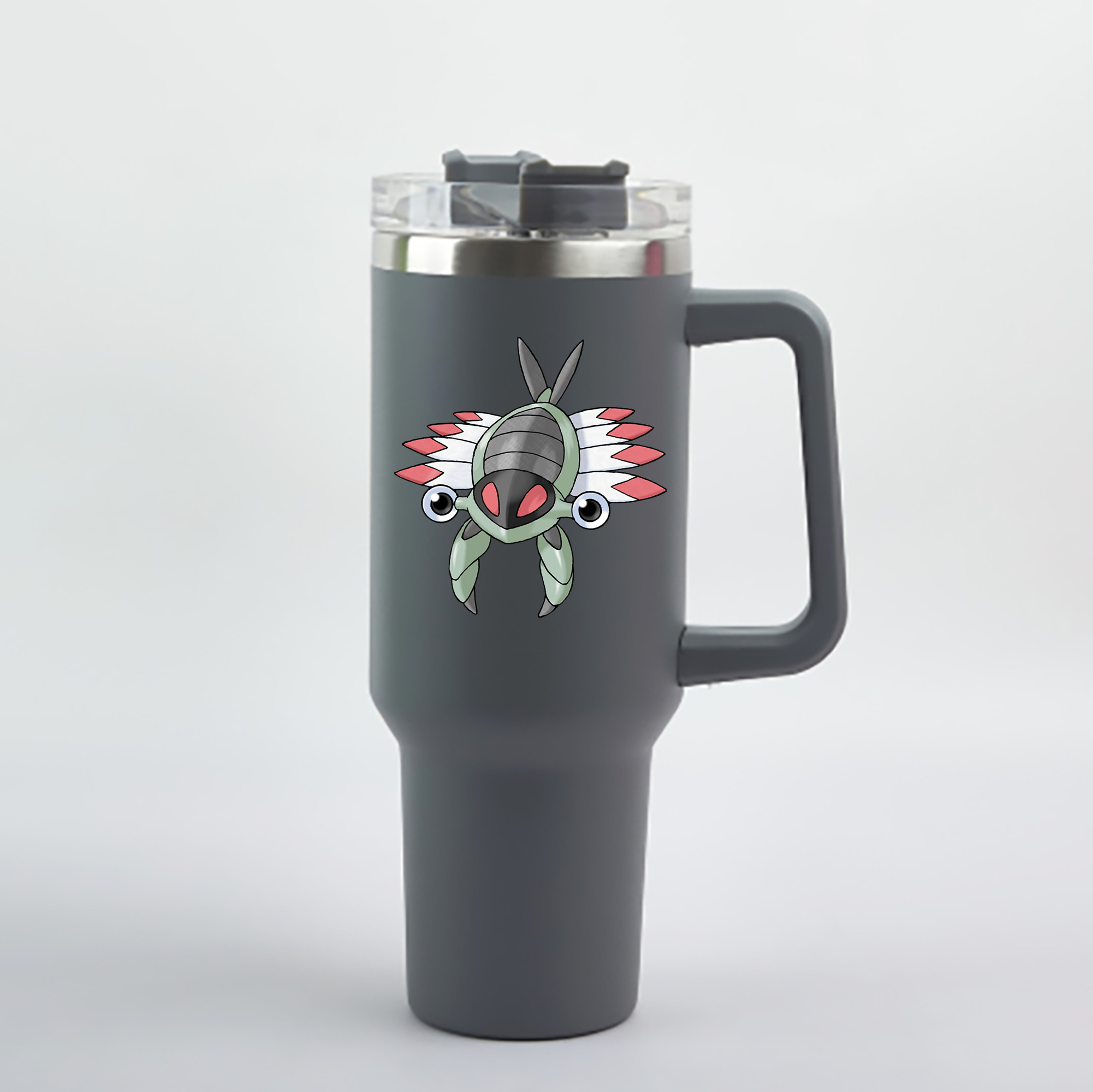 （画像用） ポケットモンスター Pokémon 1200mL車用タンブラー - クリスタルステッカー（プラスチックストロー付き）