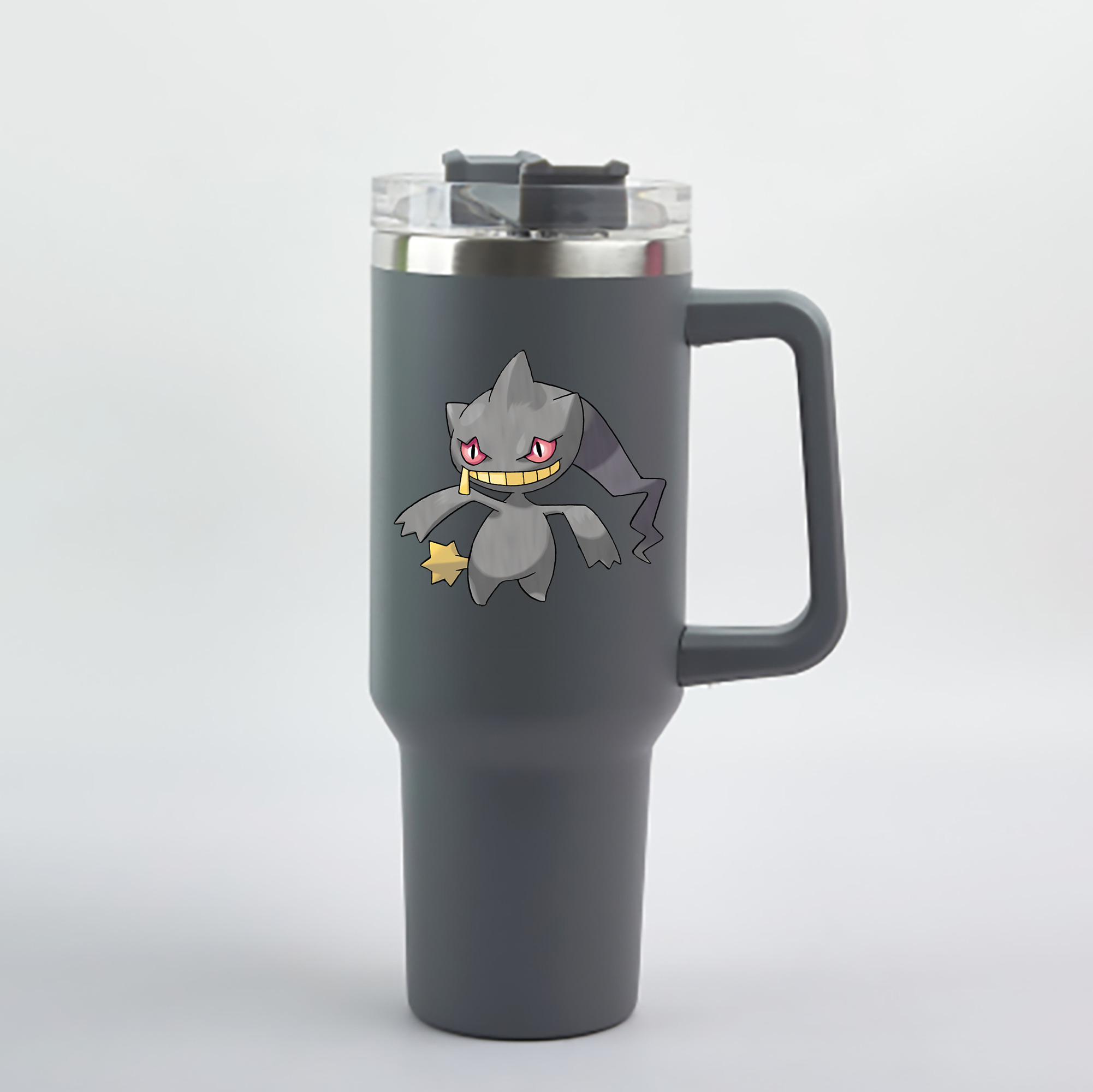（画像用） ポケットモンスター Pokémon 1200mL車用タンブラー - クリスタルステッカー（プラスチックストロー付き）