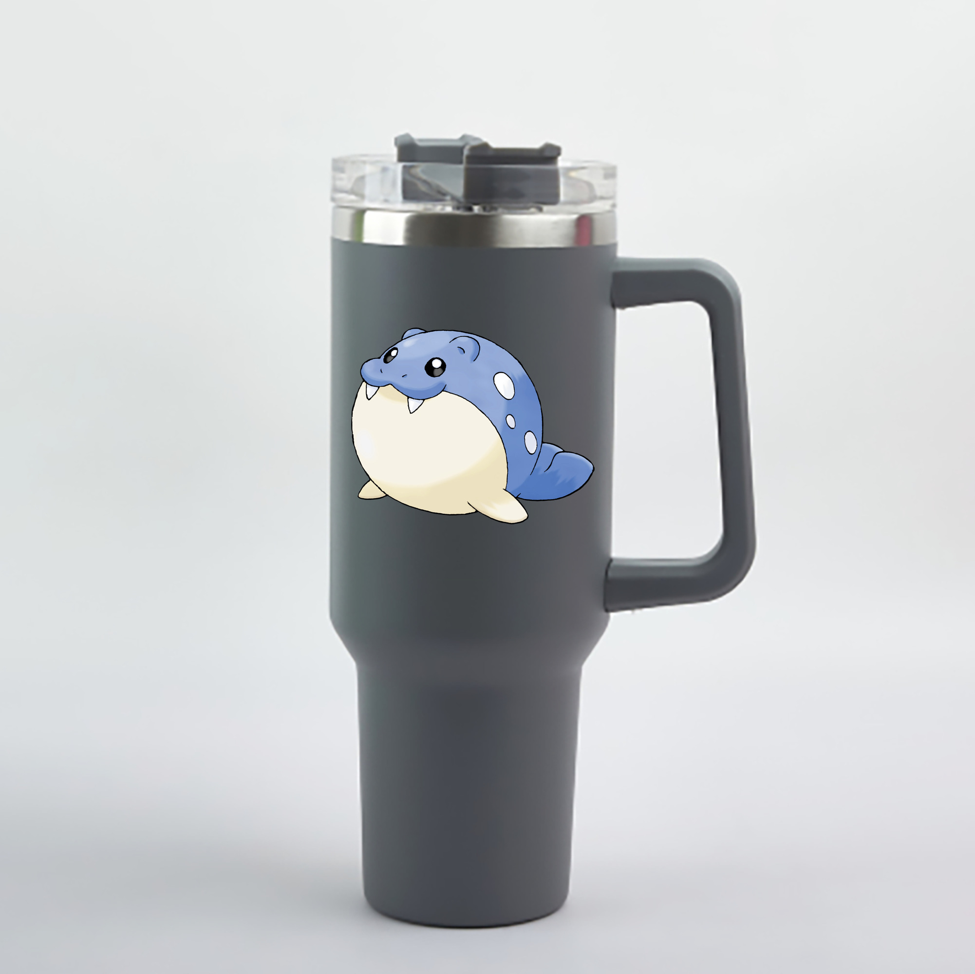 （画像用） ポケットモンスター Pokémon 1200mL車用タンブラー - クリスタルステッカー（プラスチックストロー付き）
