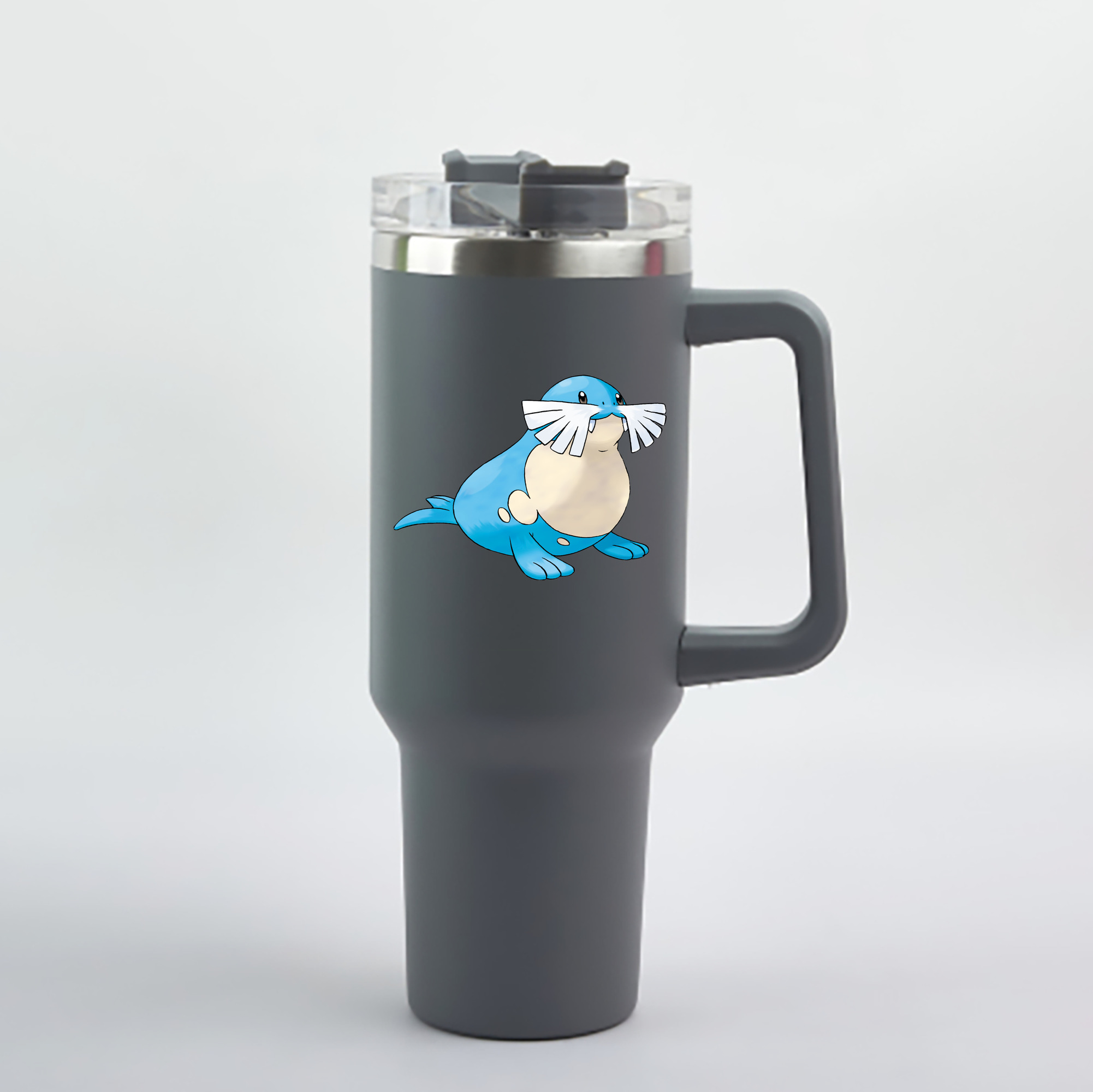 （画像用） ポケットモンスター Pokémon 1200mL車用タンブラー - クリスタルステッカー（プラスチックストロー付き）