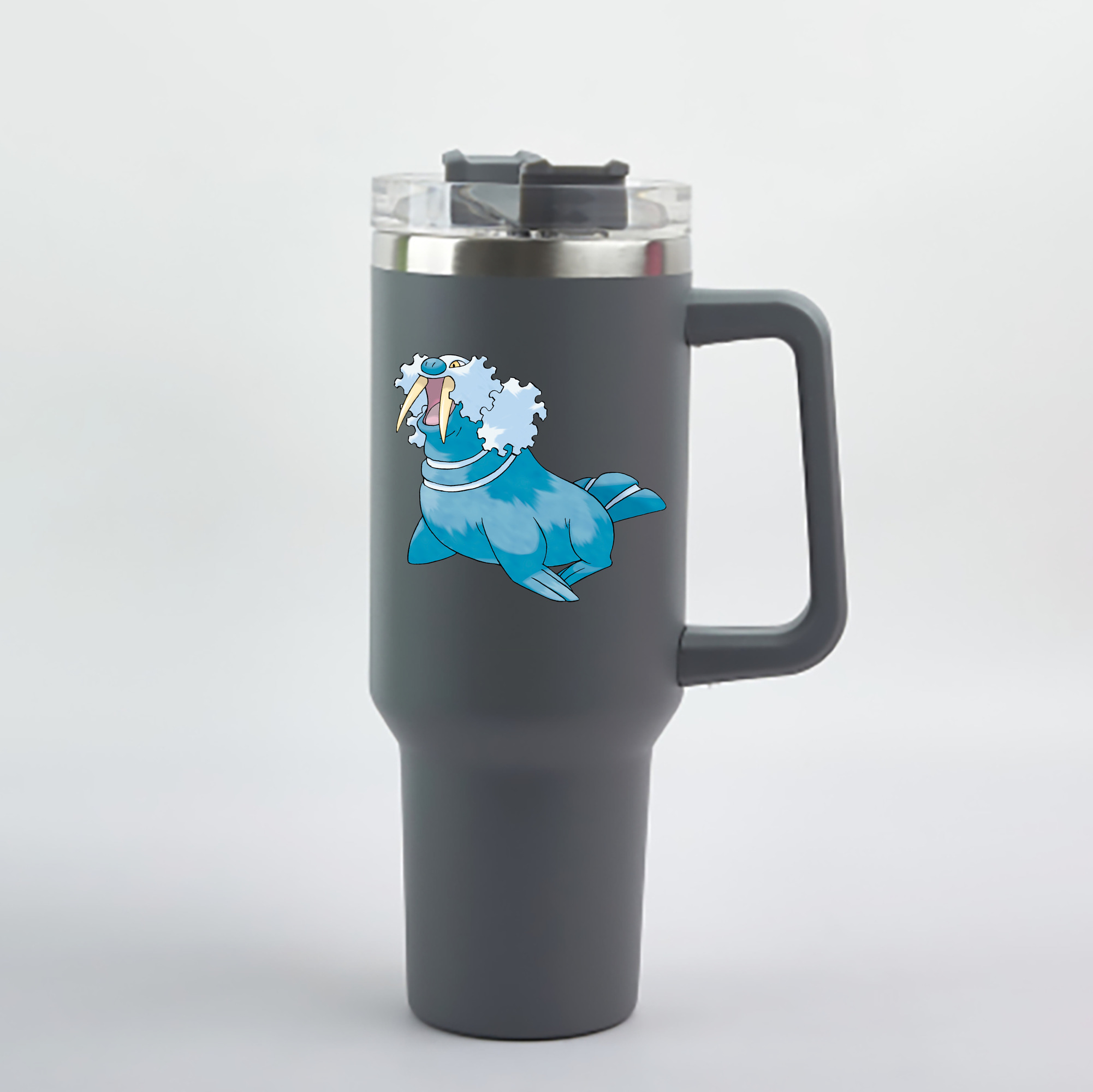 （画像用） ポケットモンスター Pokémon 1200mL車用タンブラー - クリスタルステッカー（プラスチックストロー付き）