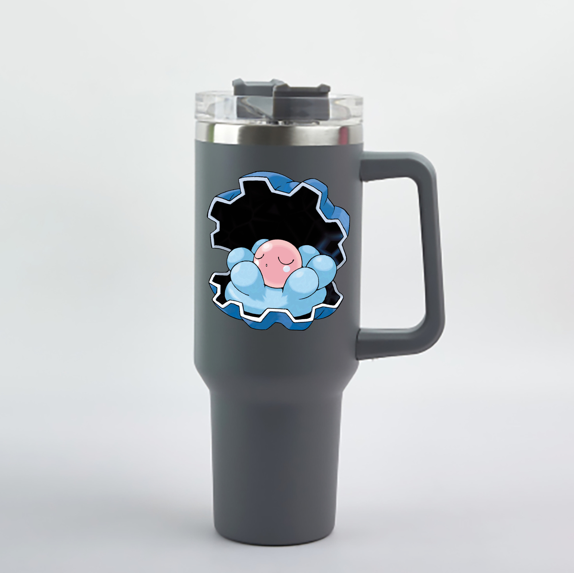 （画像用） ポケットモンスター Pokémon 1200mL車用タンブラー - クリスタルステッカー（プラスチックストロー付き）