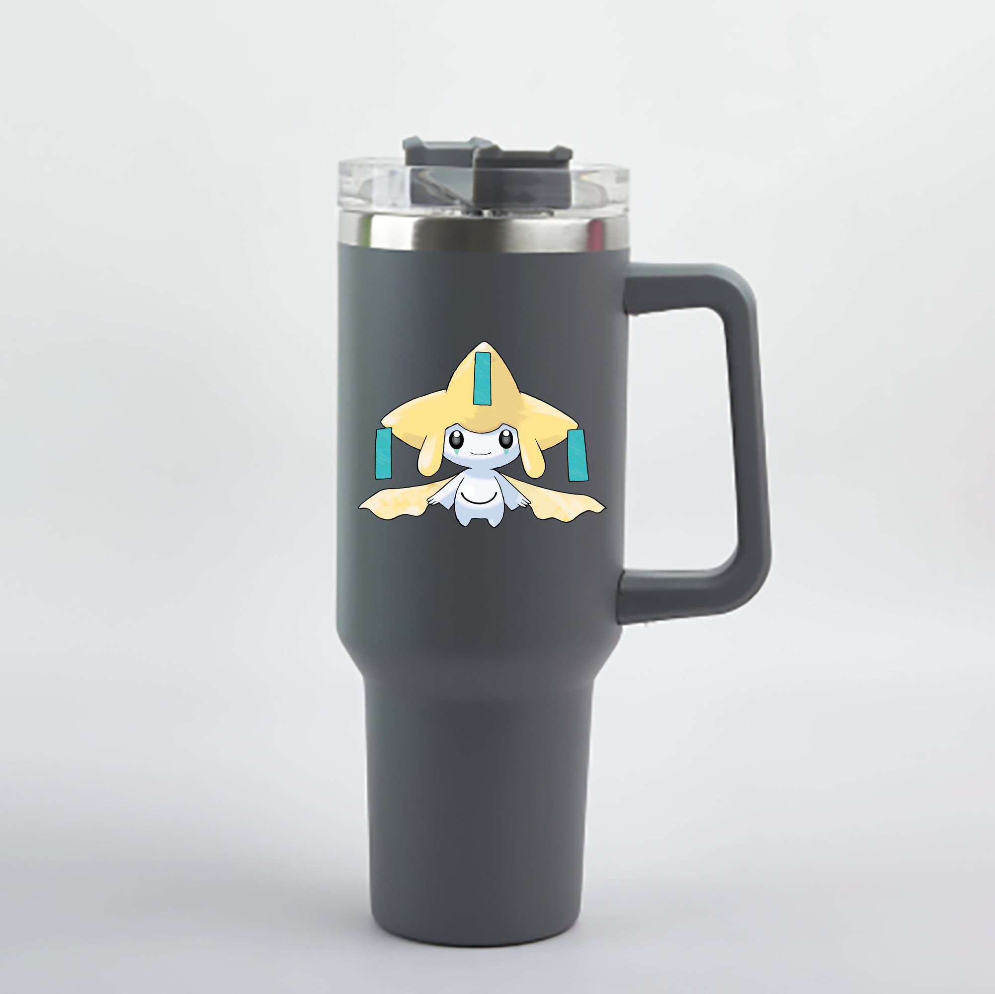（画像用） ポケットモンスター Pokémon 1200mL車用タンブラー - クリスタルステッカー（プラスチックストロー付き）