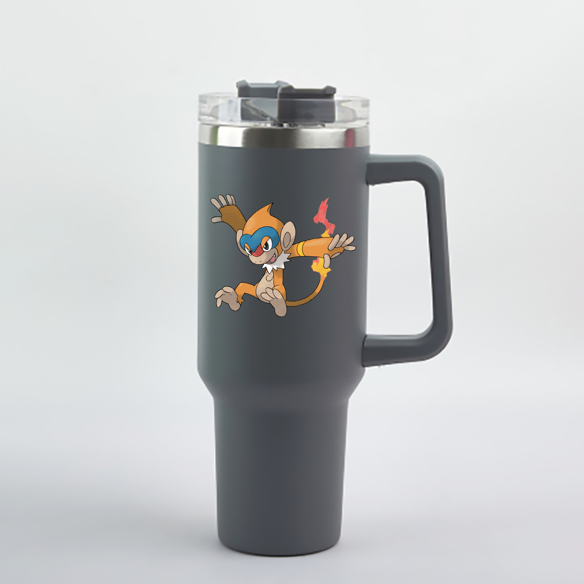 （画像用） ポケットモンスター Pokémon 1200mL車用タンブラー - クリスタルステッカー（プラスチックストロー付き）