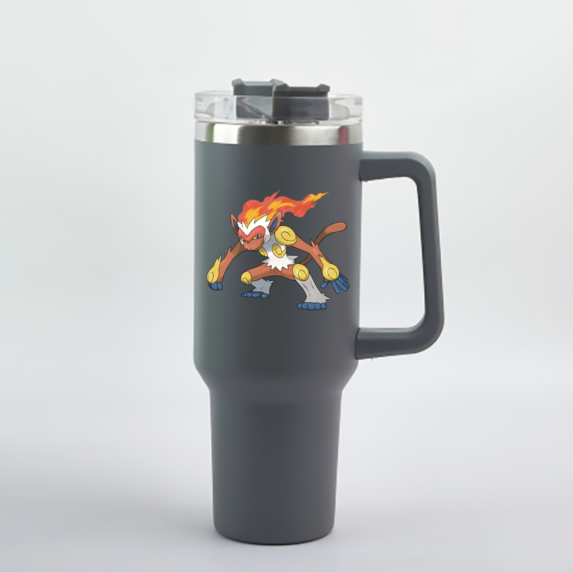 （画像用） ポケットモンスター Pokémon 1200mL車用タンブラー - クリスタルステッカー（プラスチックストロー付き）