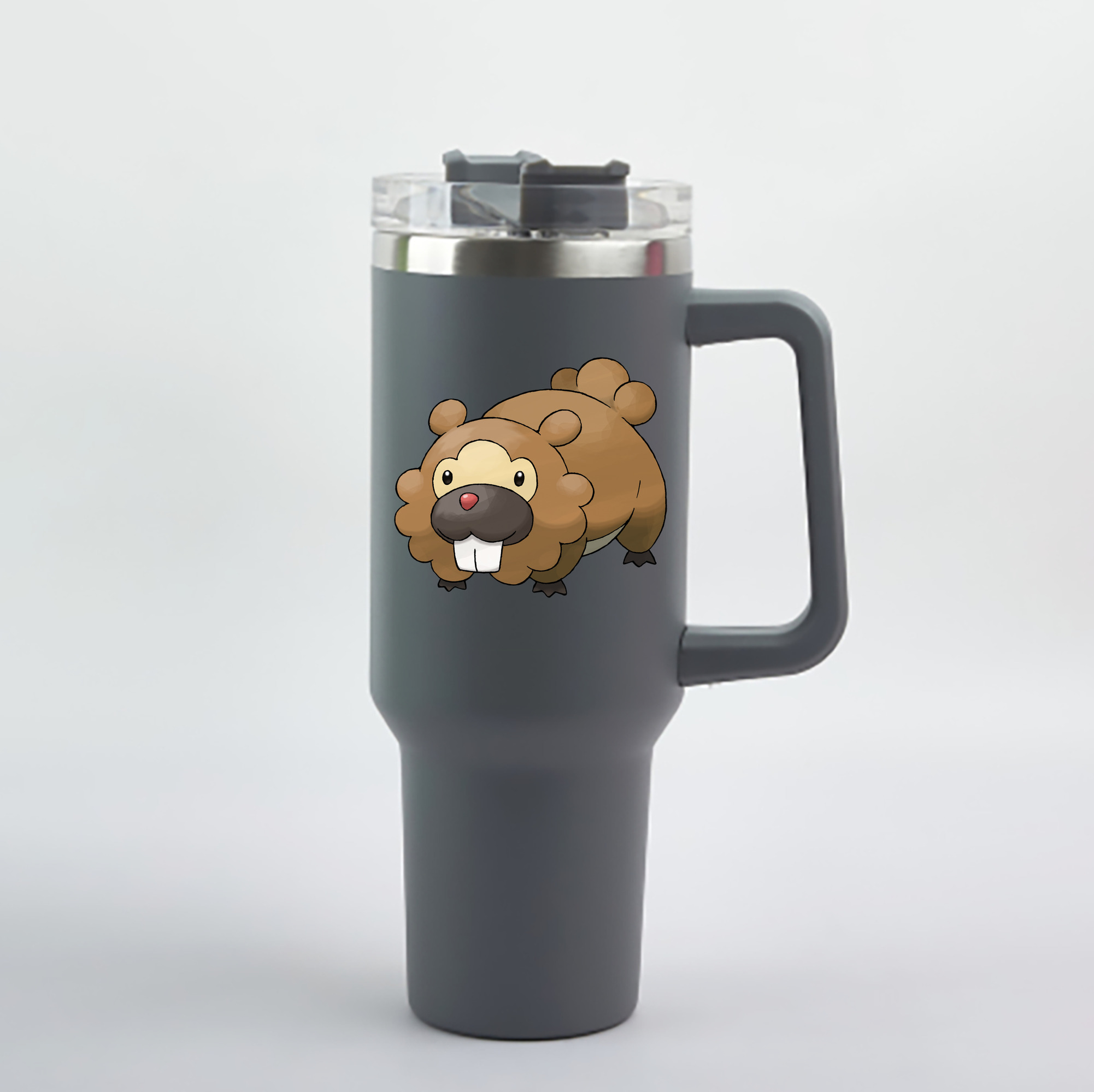 （画像用） ポケットモンスター Pokémon 1200mL車用タンブラー - クリスタルステッカー（プラスチックストロー付き）
